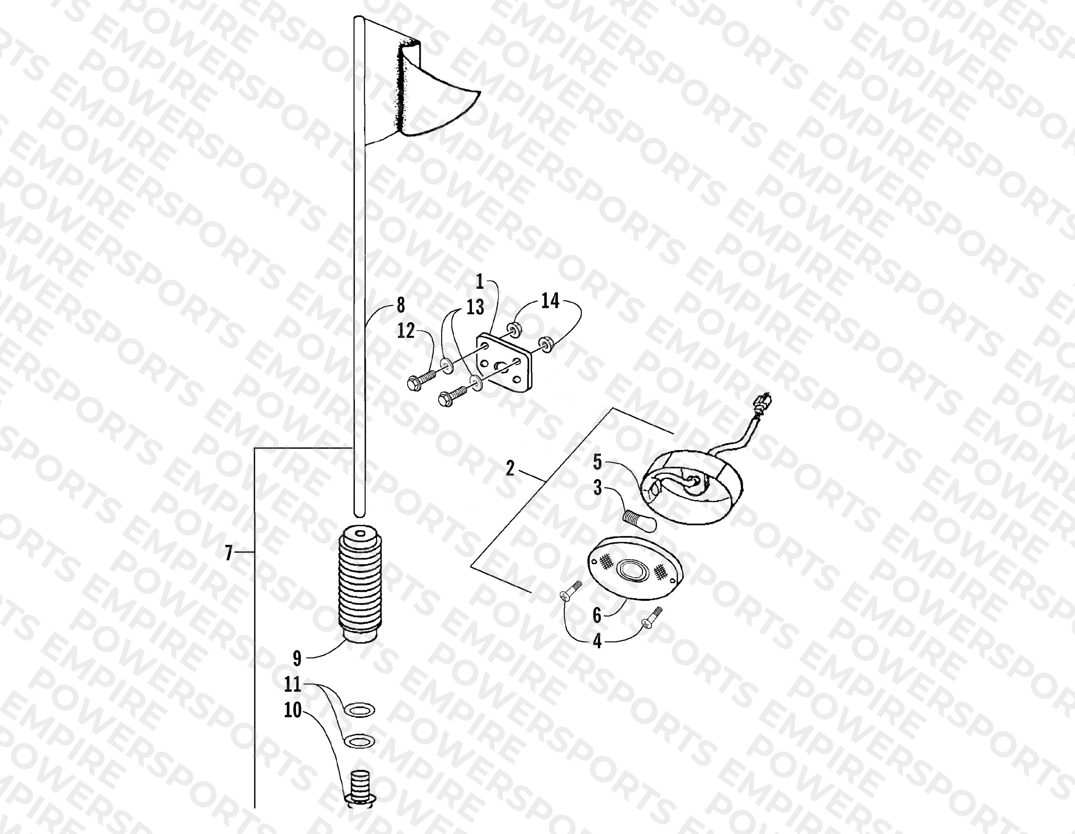 BRAKELIGHT AND FLAG ASSEMBLIES