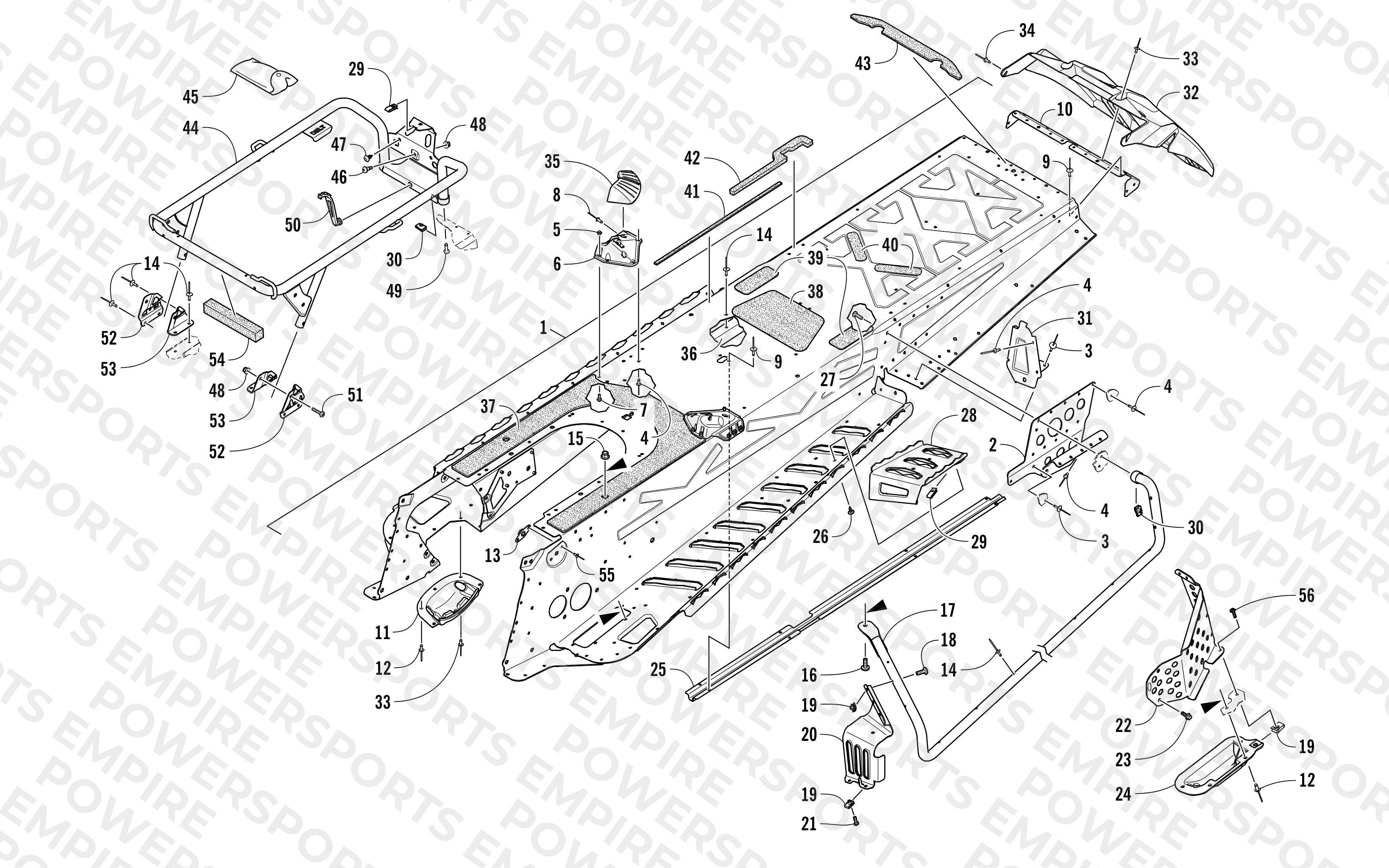 TUNNEL AND REAR RACK ASSEMBLY