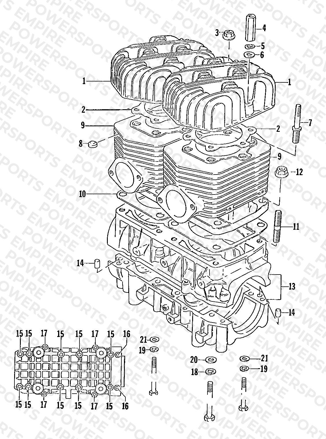 CRANKCASE AND CYLINDER