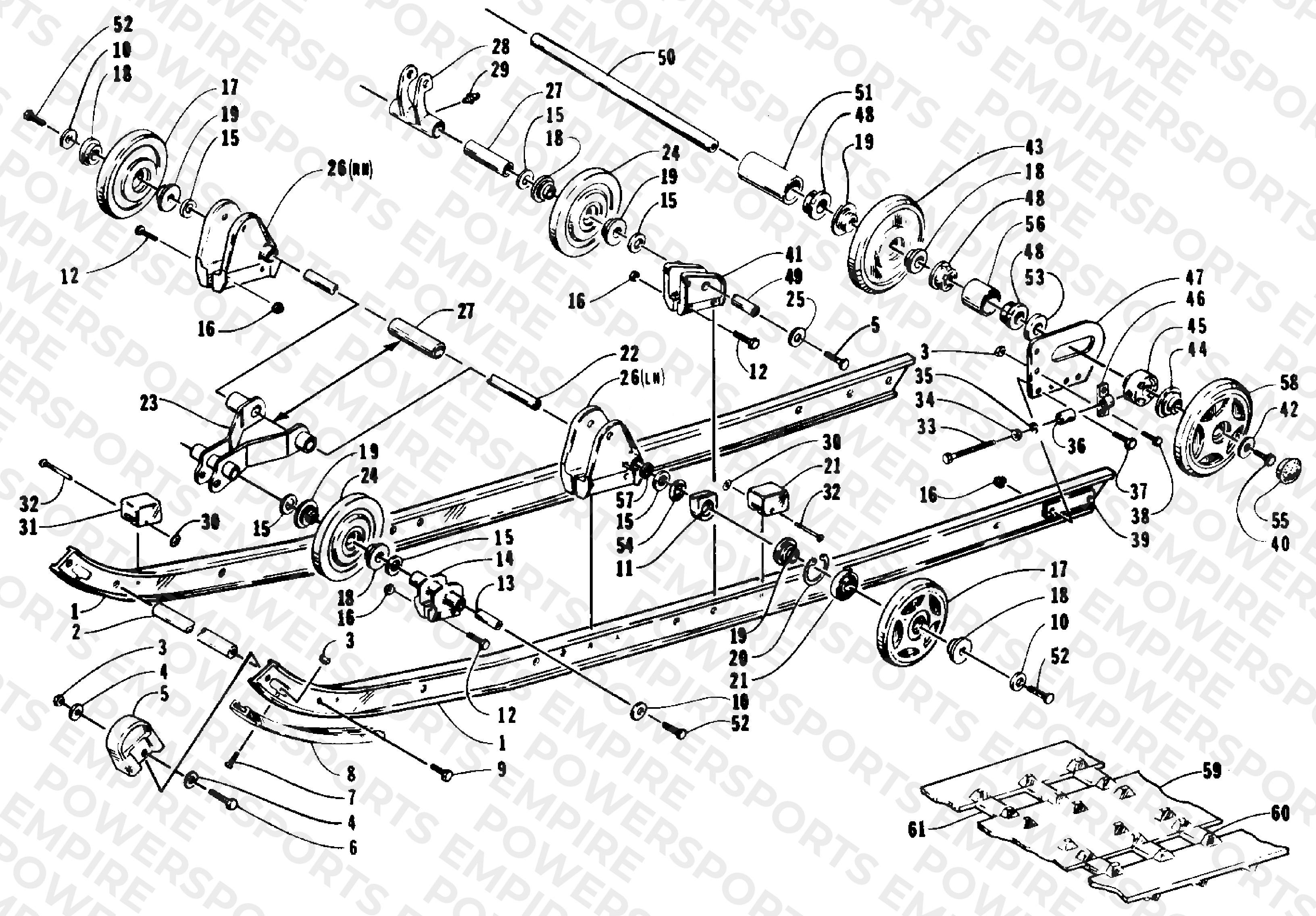 SLIDE RAIL AND TRACK ASSEMBLY
