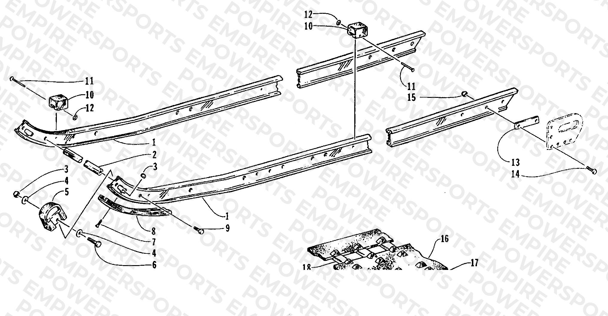 SLIDE RAIL AND TRACK ASSEMBLY
