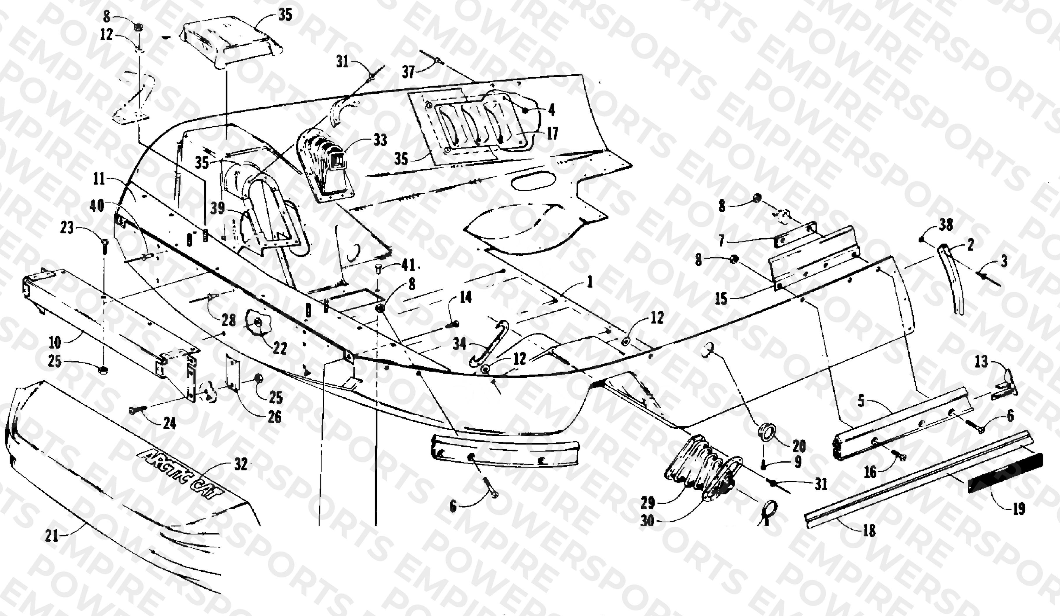 BELLY PAN AND NOSE CONE ASSEMBLIES