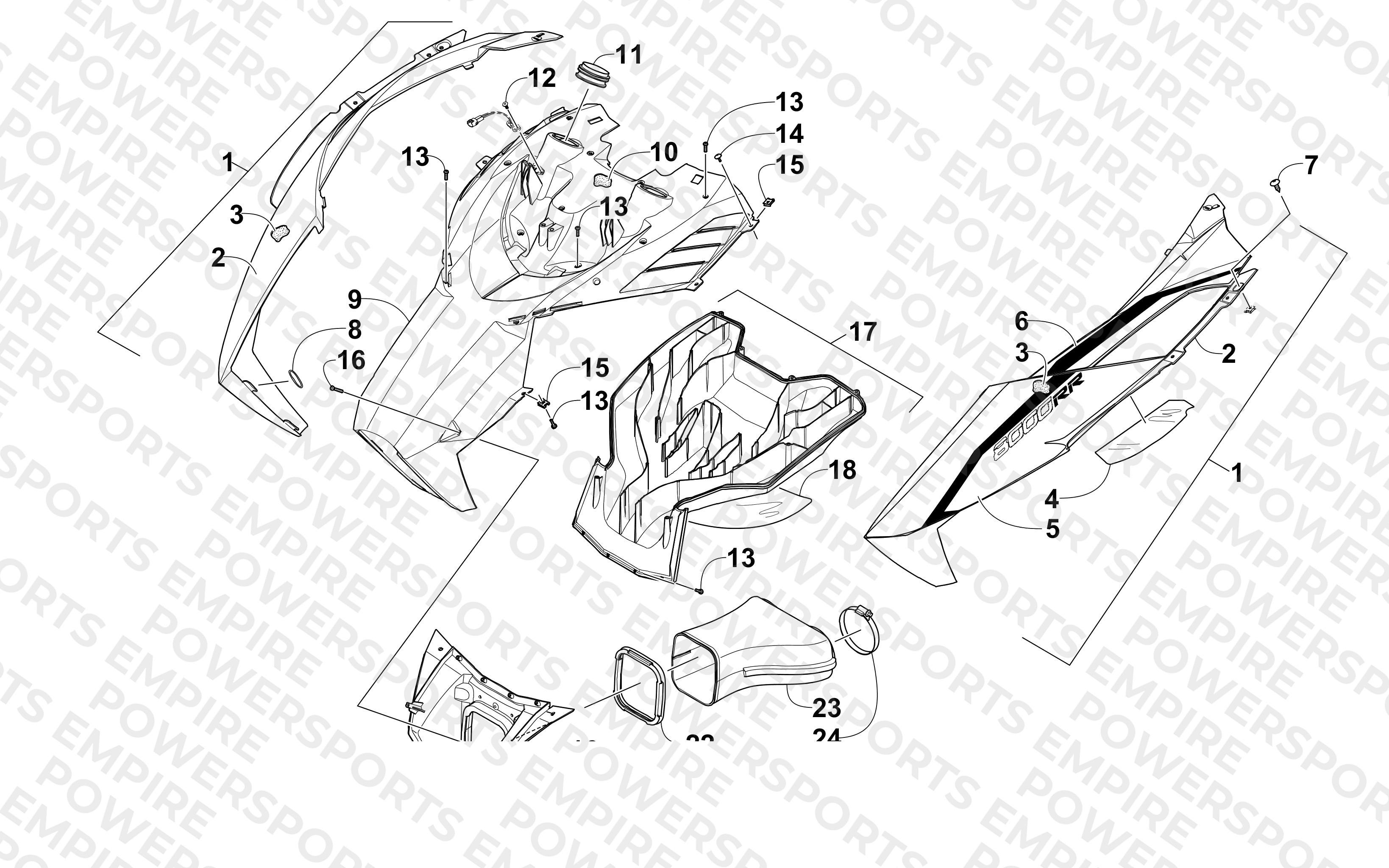 HOOD AND AIR INTAKE ASSEMBLIES