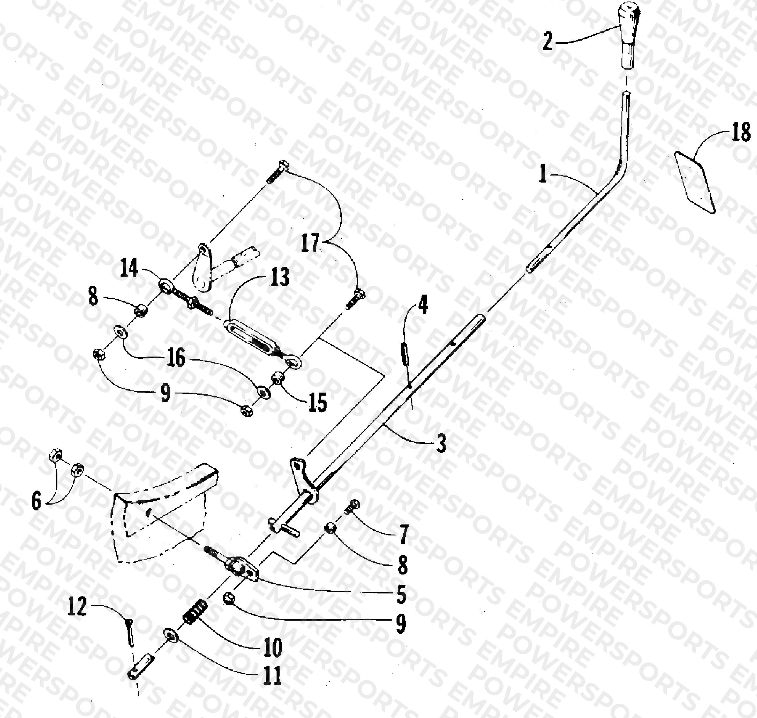 REVERSE SHIFT LEVER ASSEMBLY