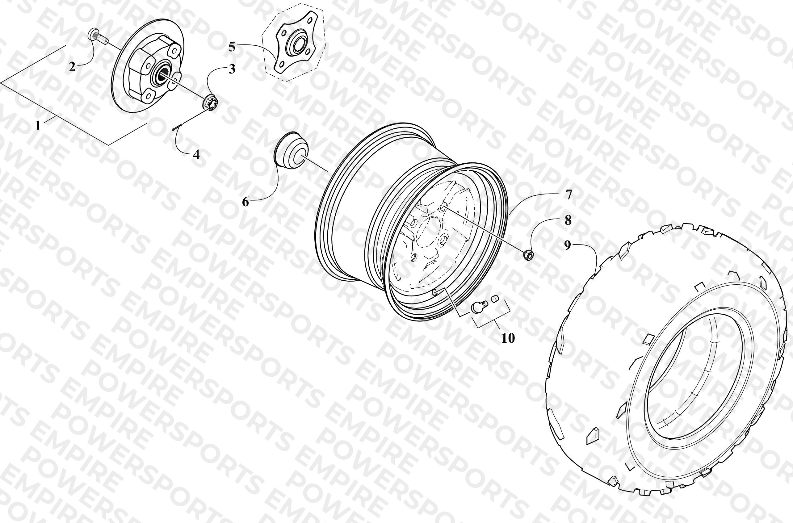 WHEEL AND TIRE ASSEMBLY