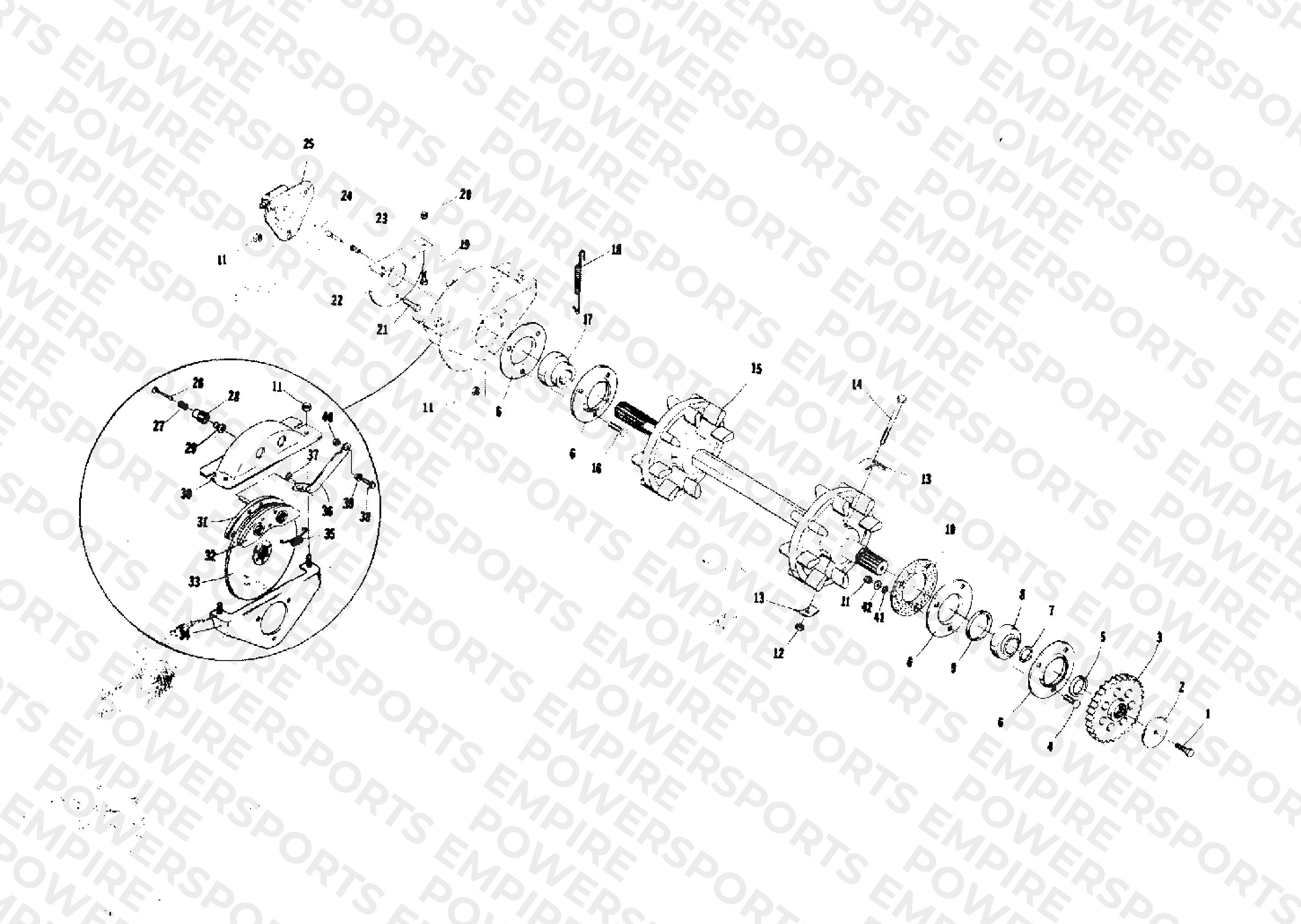 TRACK DRIVE AND BRAKE