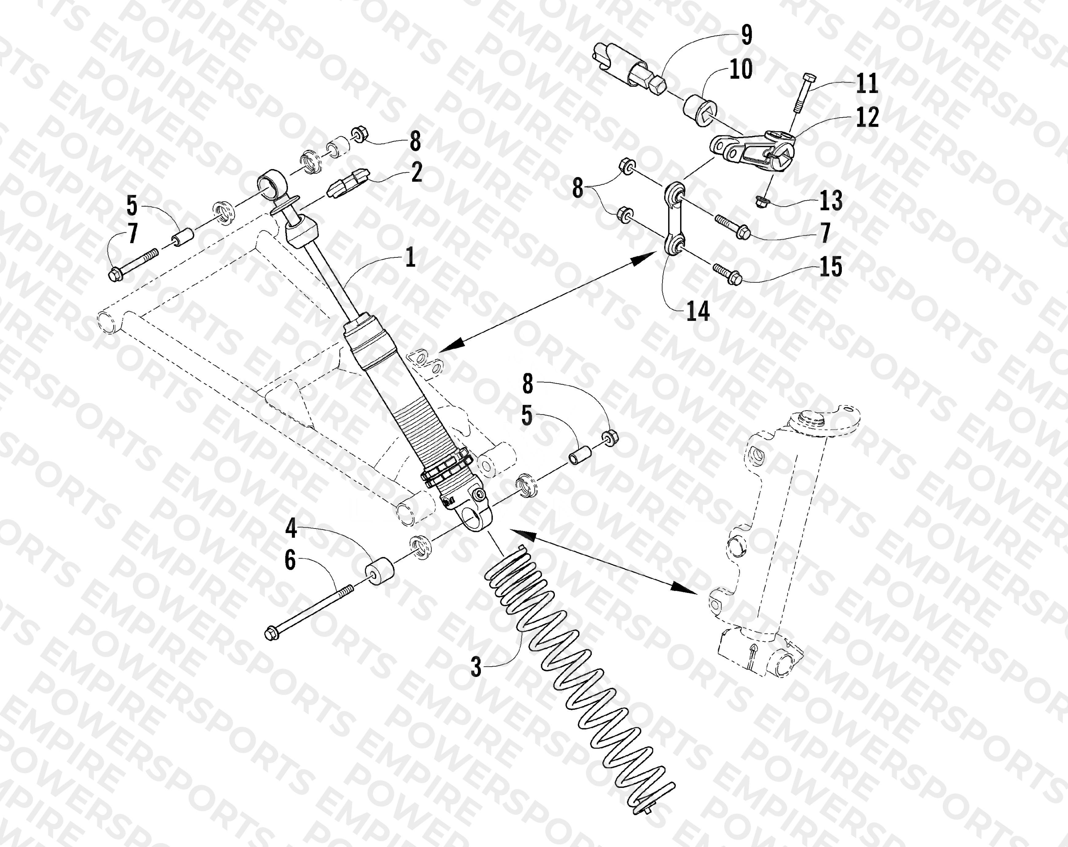 SHOCK ABSORBER AND SWAY BAR ASSEMBLY