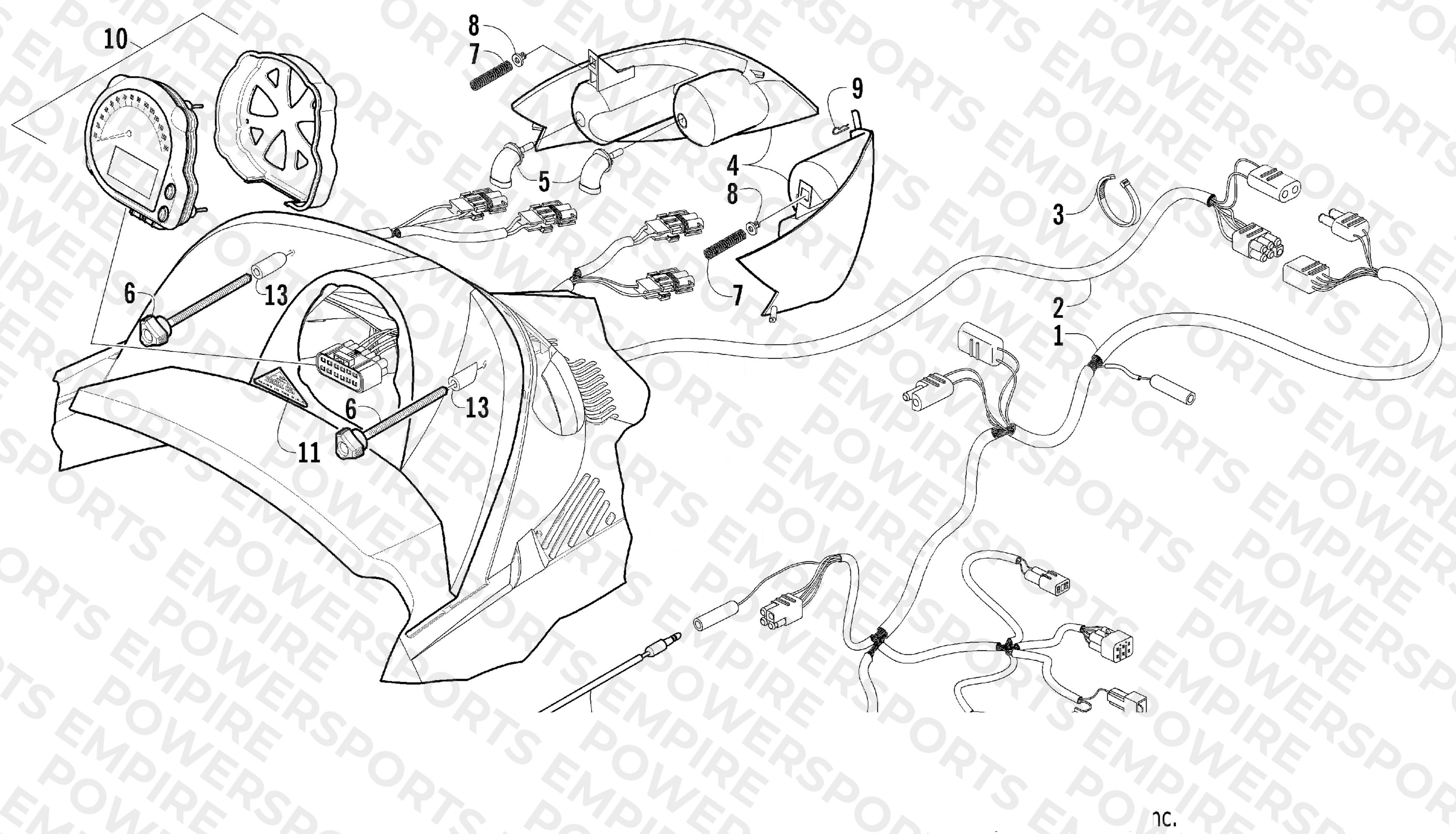 HEADLIGHT, INSTRUMENTS, AND WIRING ASSEMBLIES
