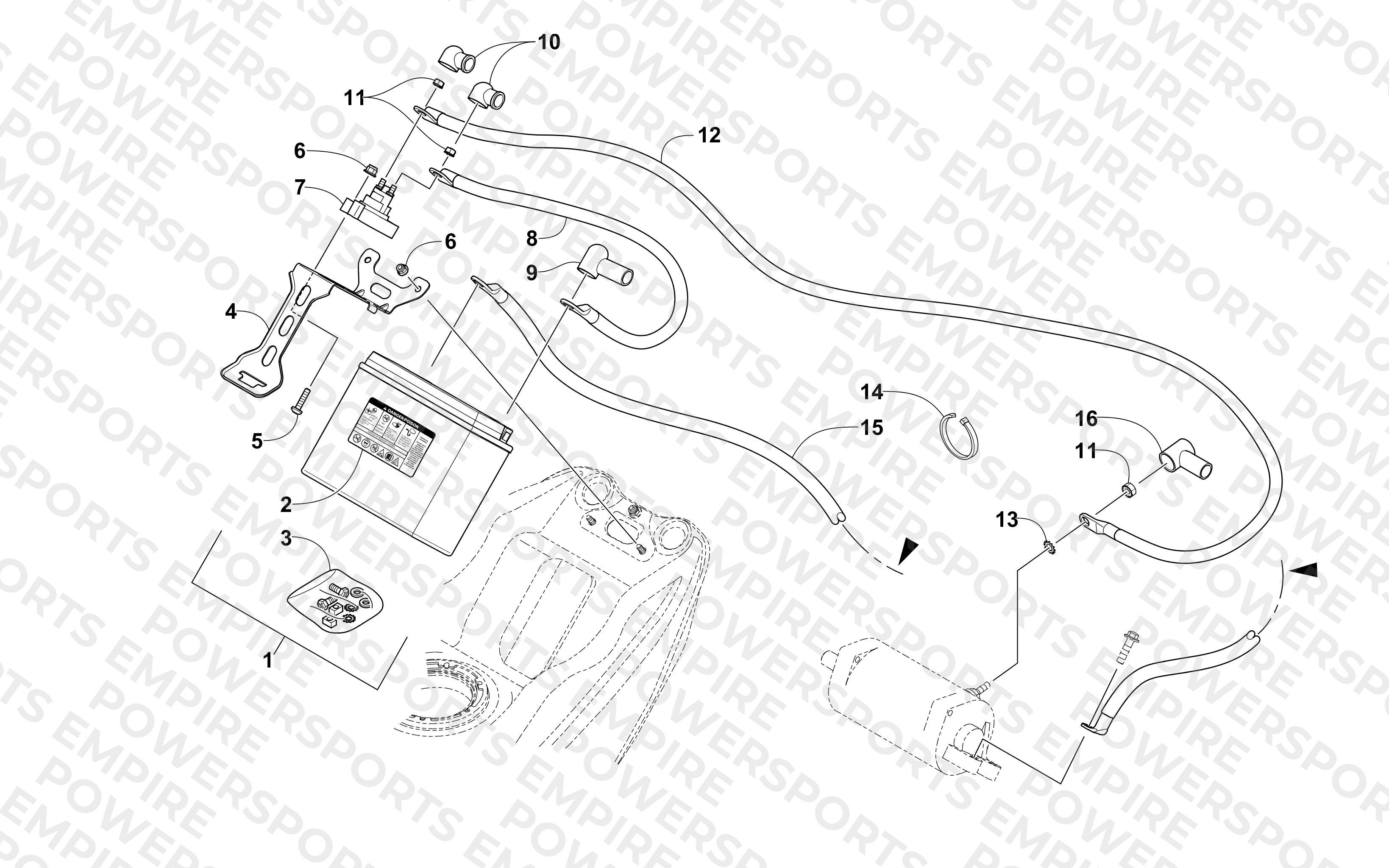 BATTERY AND TRAY ASSEMBLY