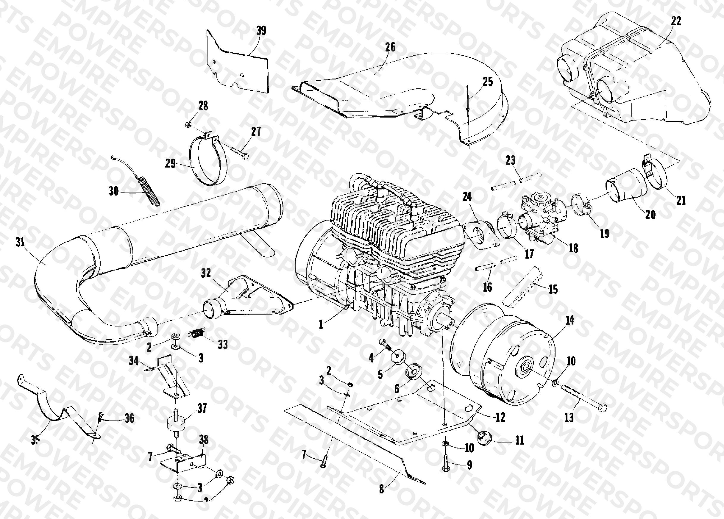 ENGINE AND RELATED PARTS