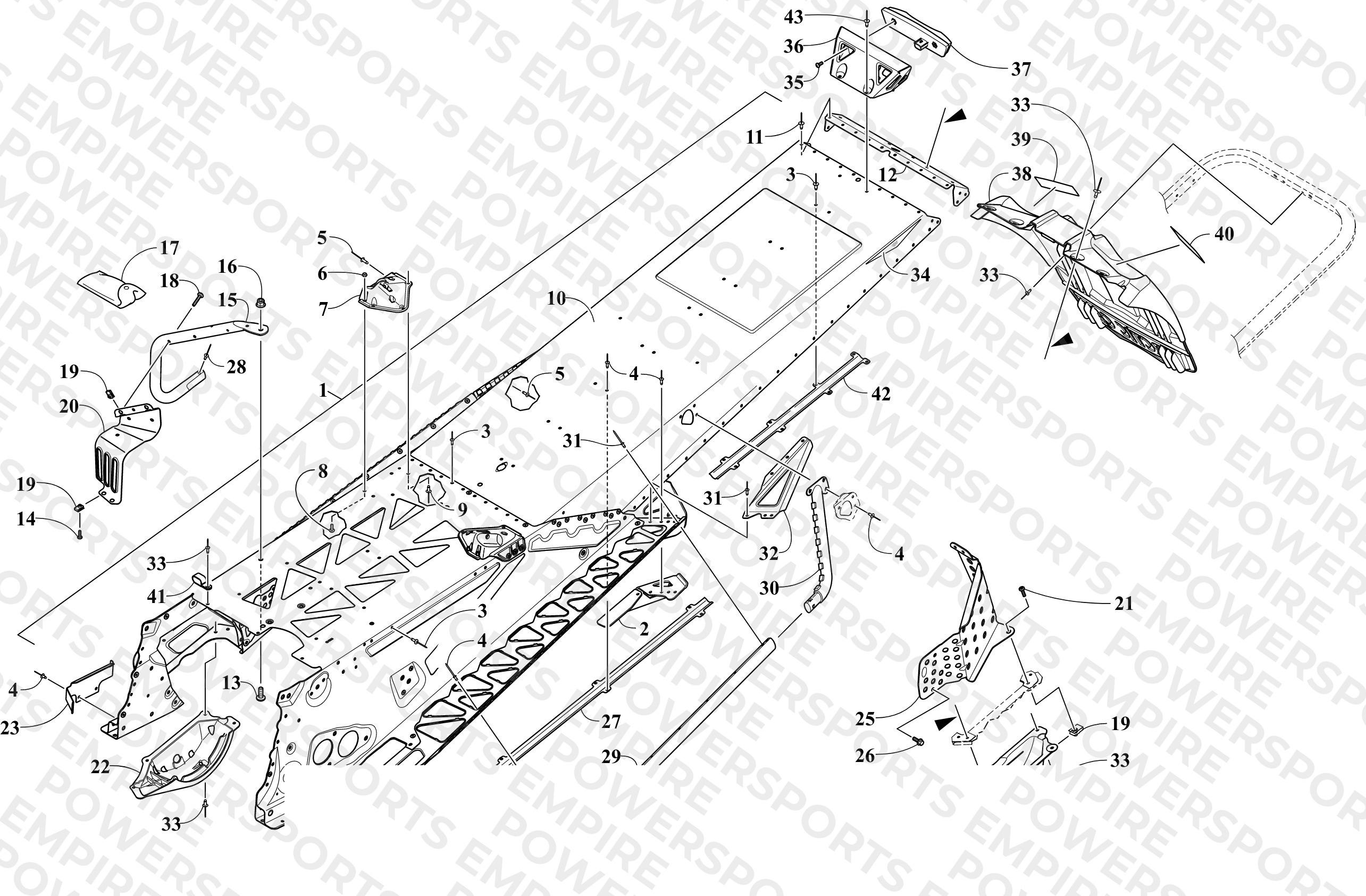 TUNNEL AND SNOWFLAP ASSEMBLY
