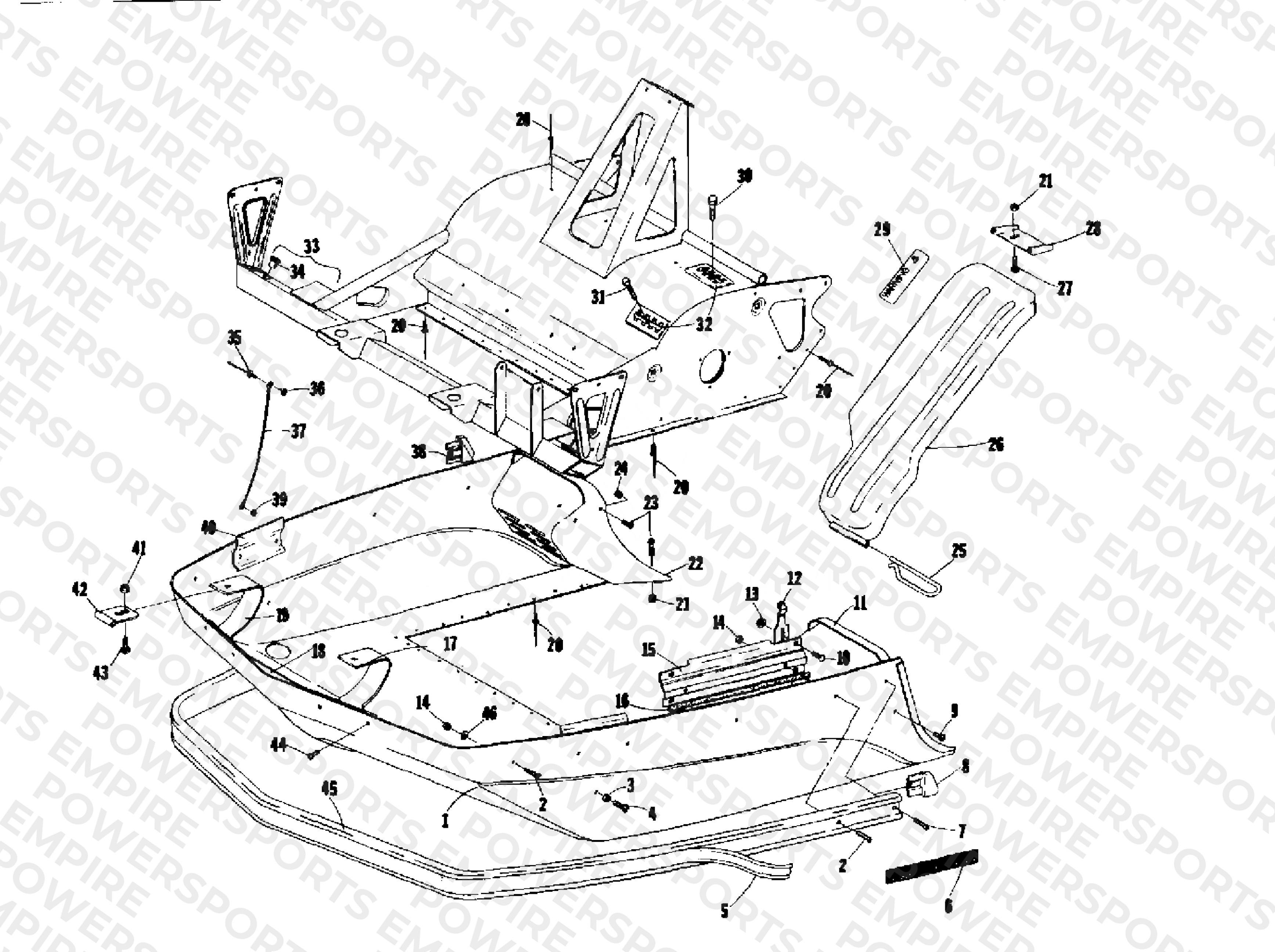 BELLY PAN AND FRONT FRAME