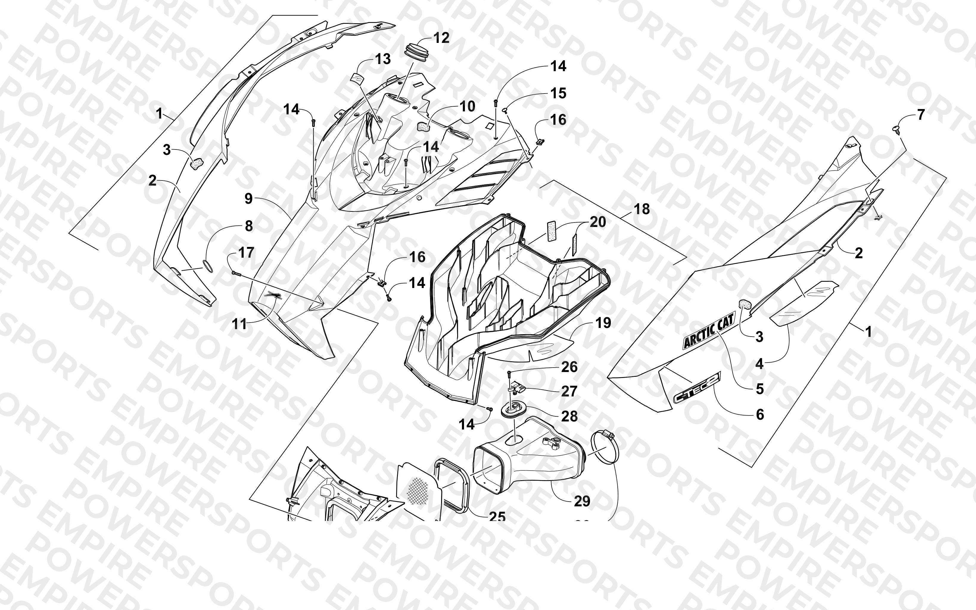 HOOD AND AIR INTAKE ASSEMBLY