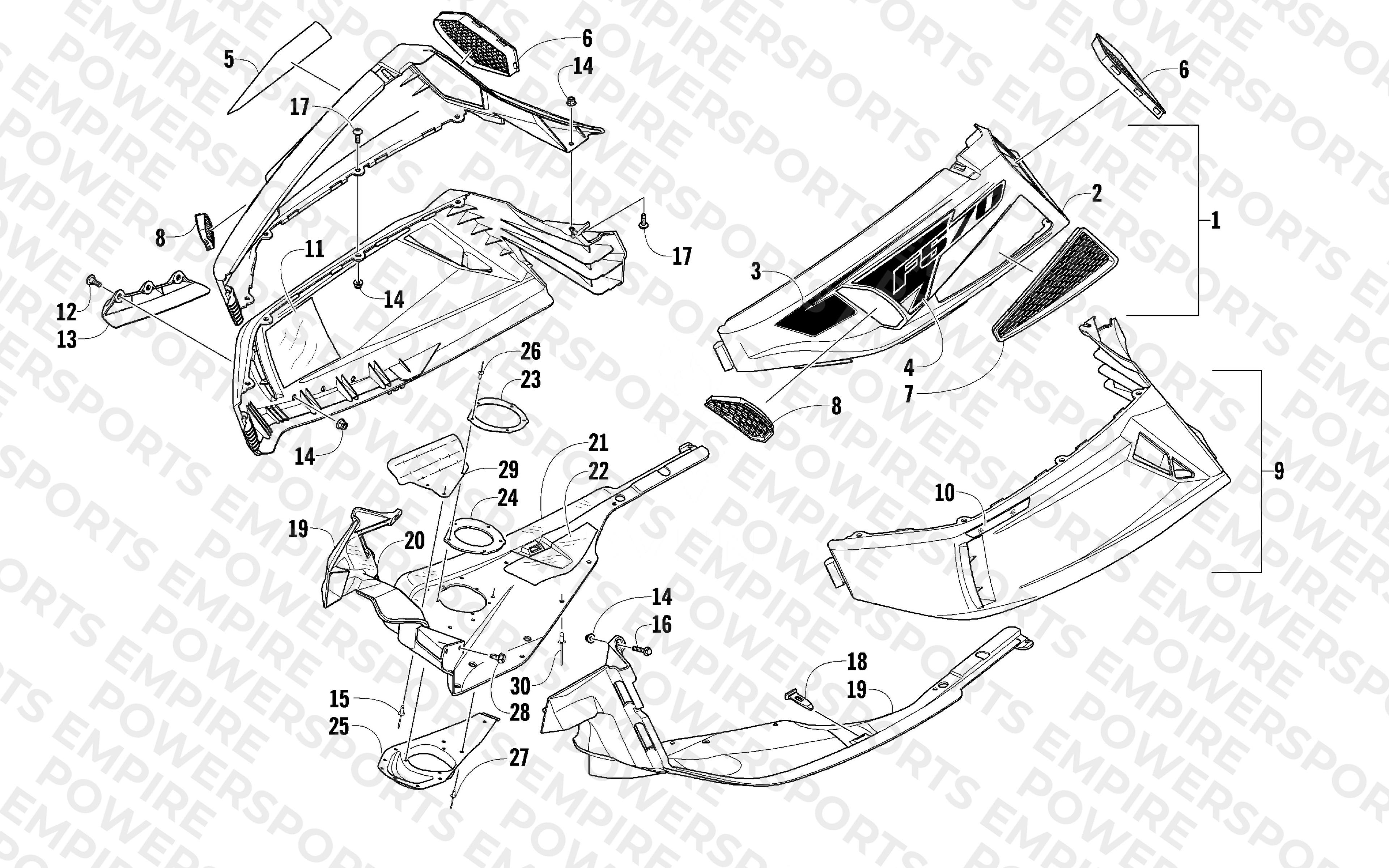 SKID PLATE AND SIDE PANEL ASSEMBLY