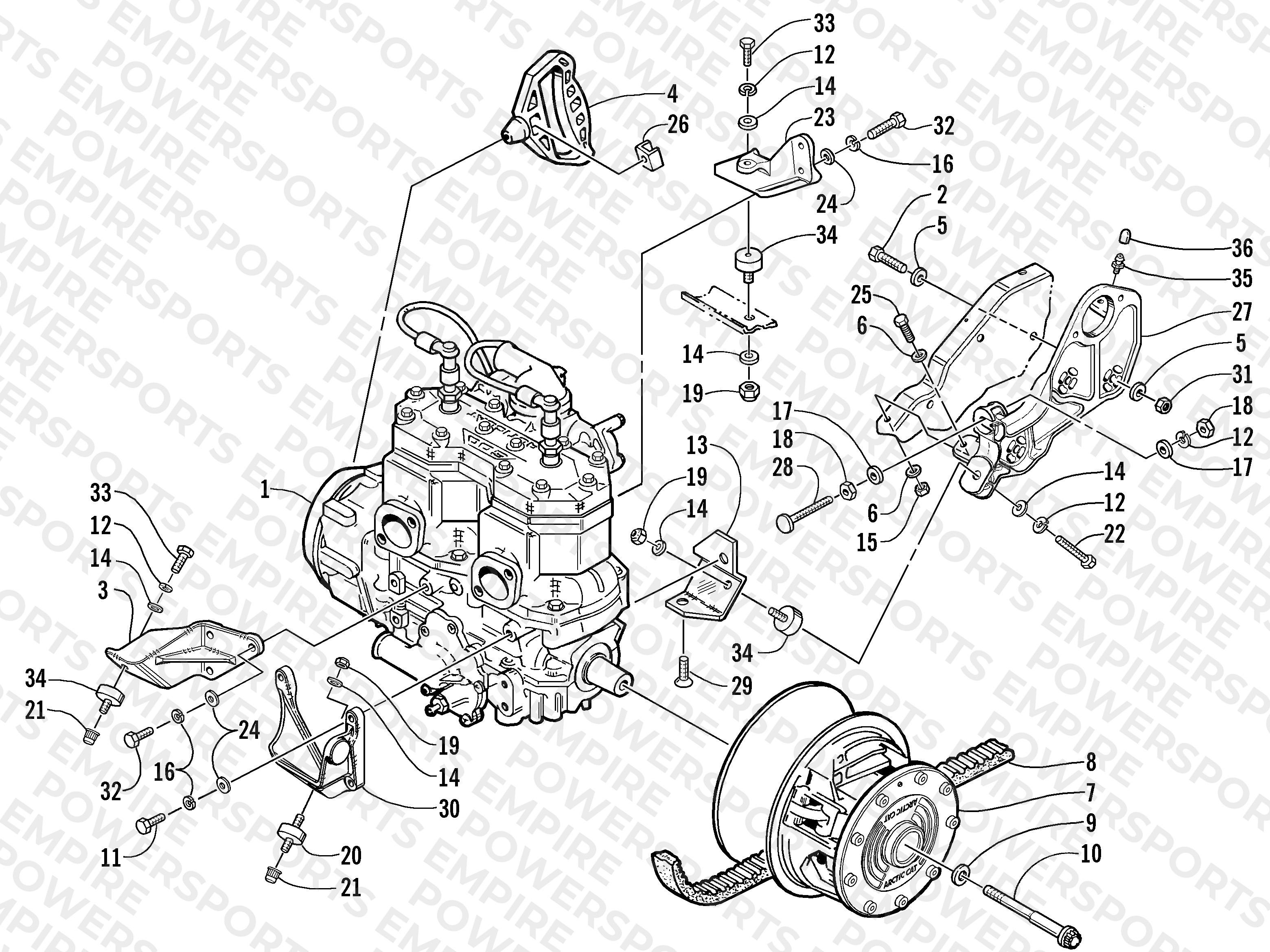 ENGINE AND RELATED PARTS