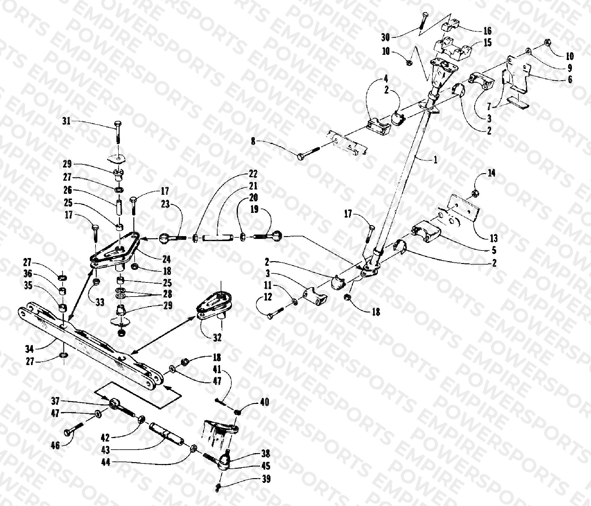 TIE ROD/STEERING POST ASSEMBLY