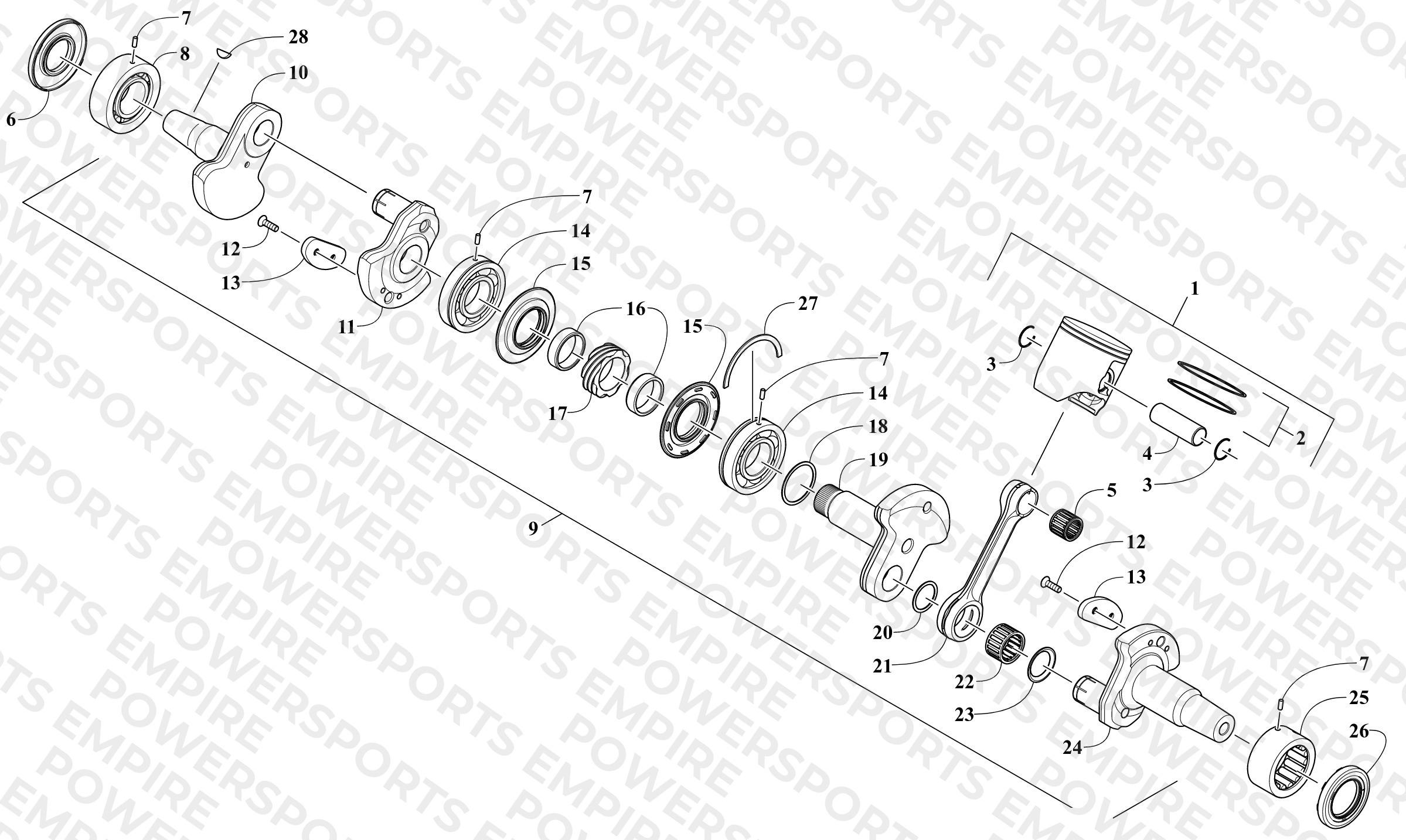 PISTON AND CRANKSHAFT