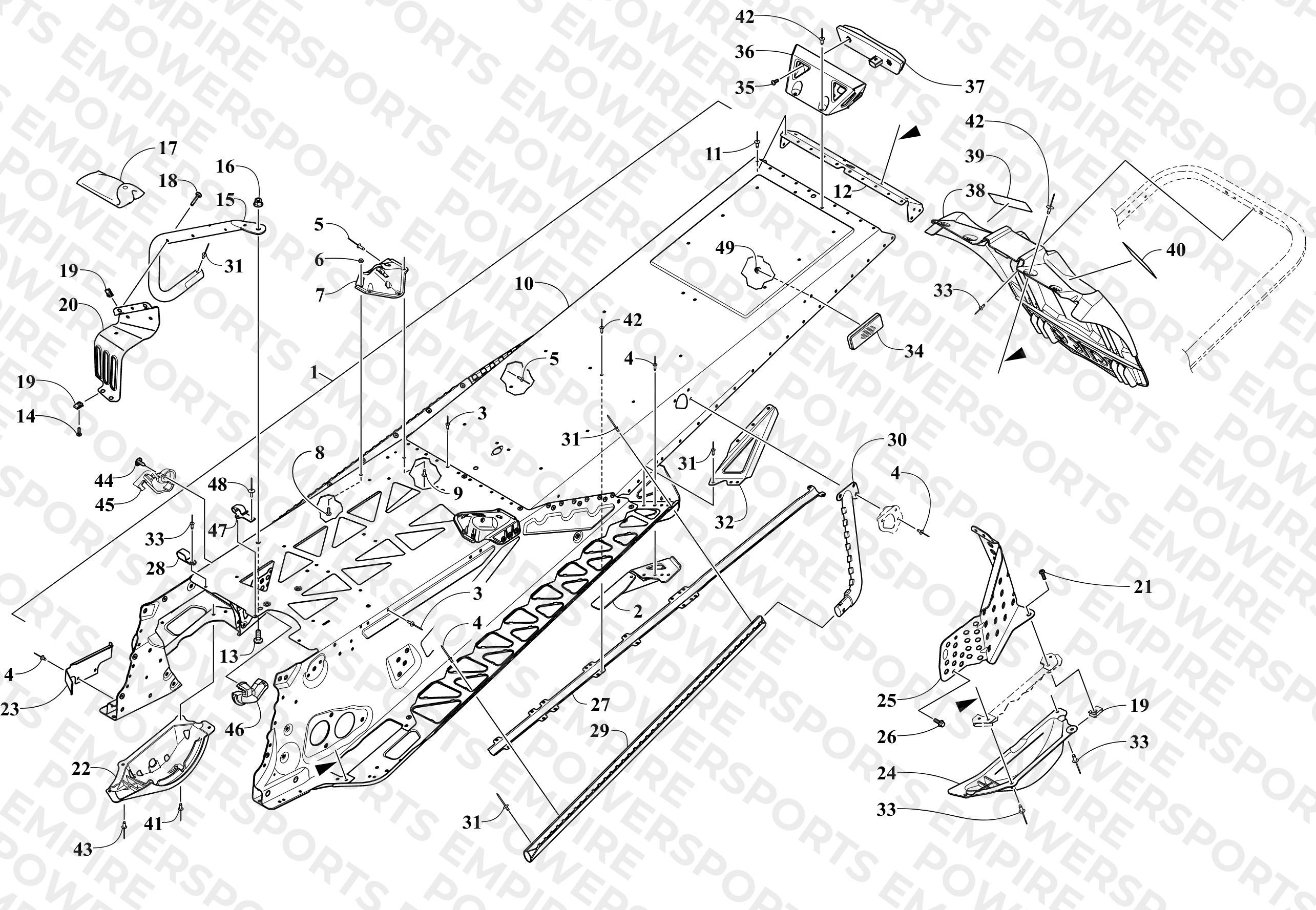TUNNEL AND SNOWFLAP ASSEMBLY