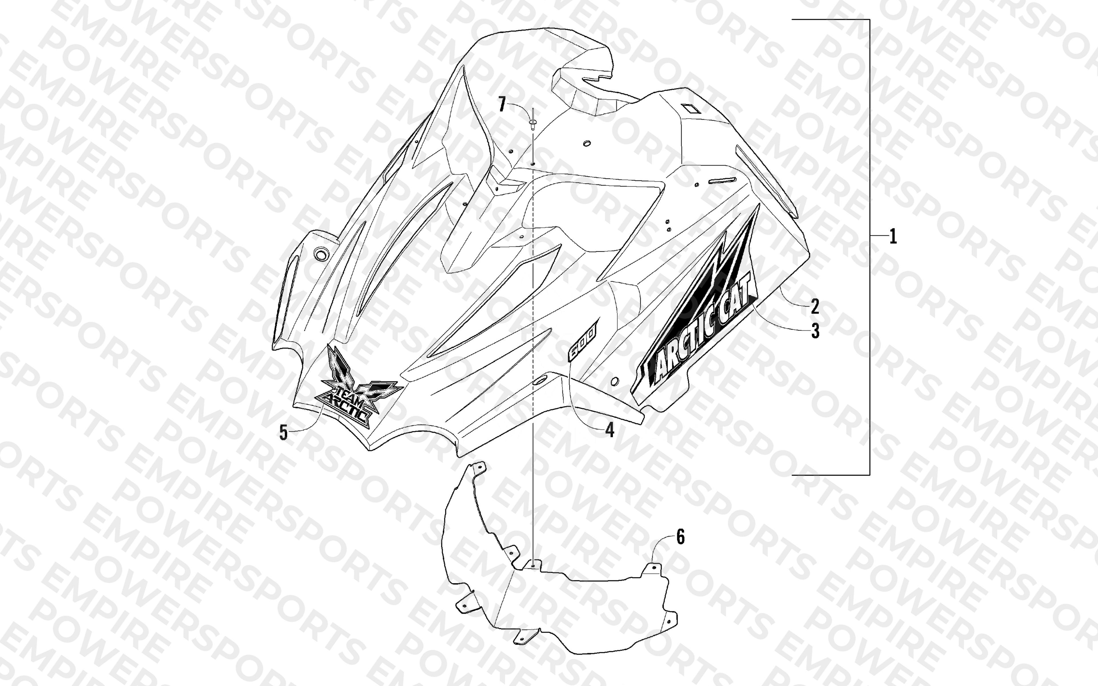 HOOD ASSEMBLY (MODIFIED RACE SLED)