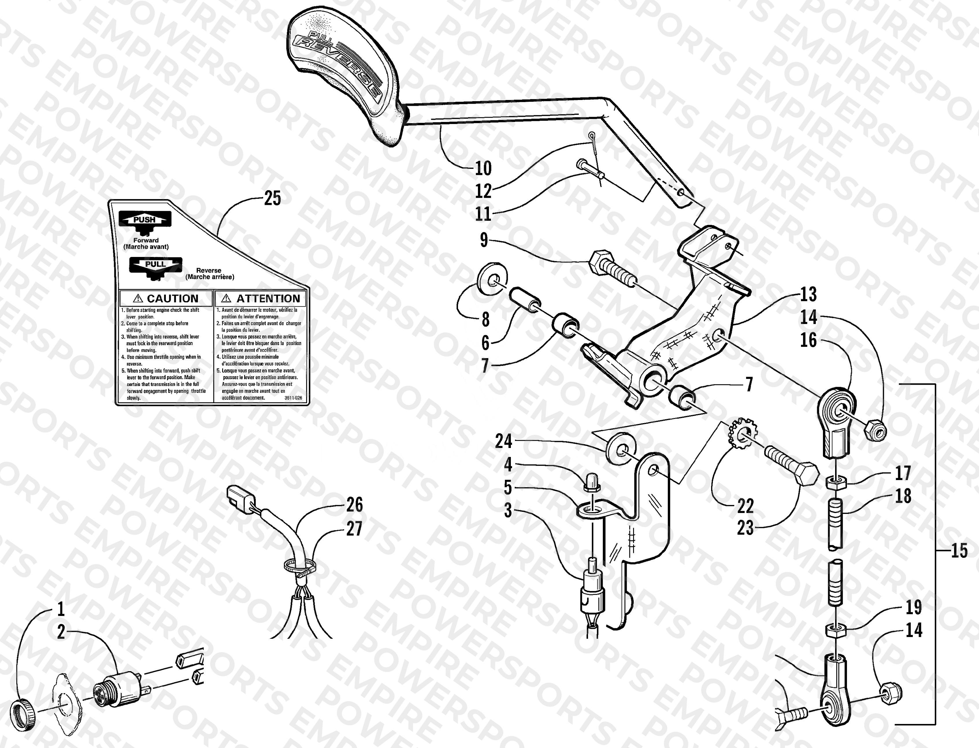 REVERSE SHIFT LEVER ASSEMBLY (esr)