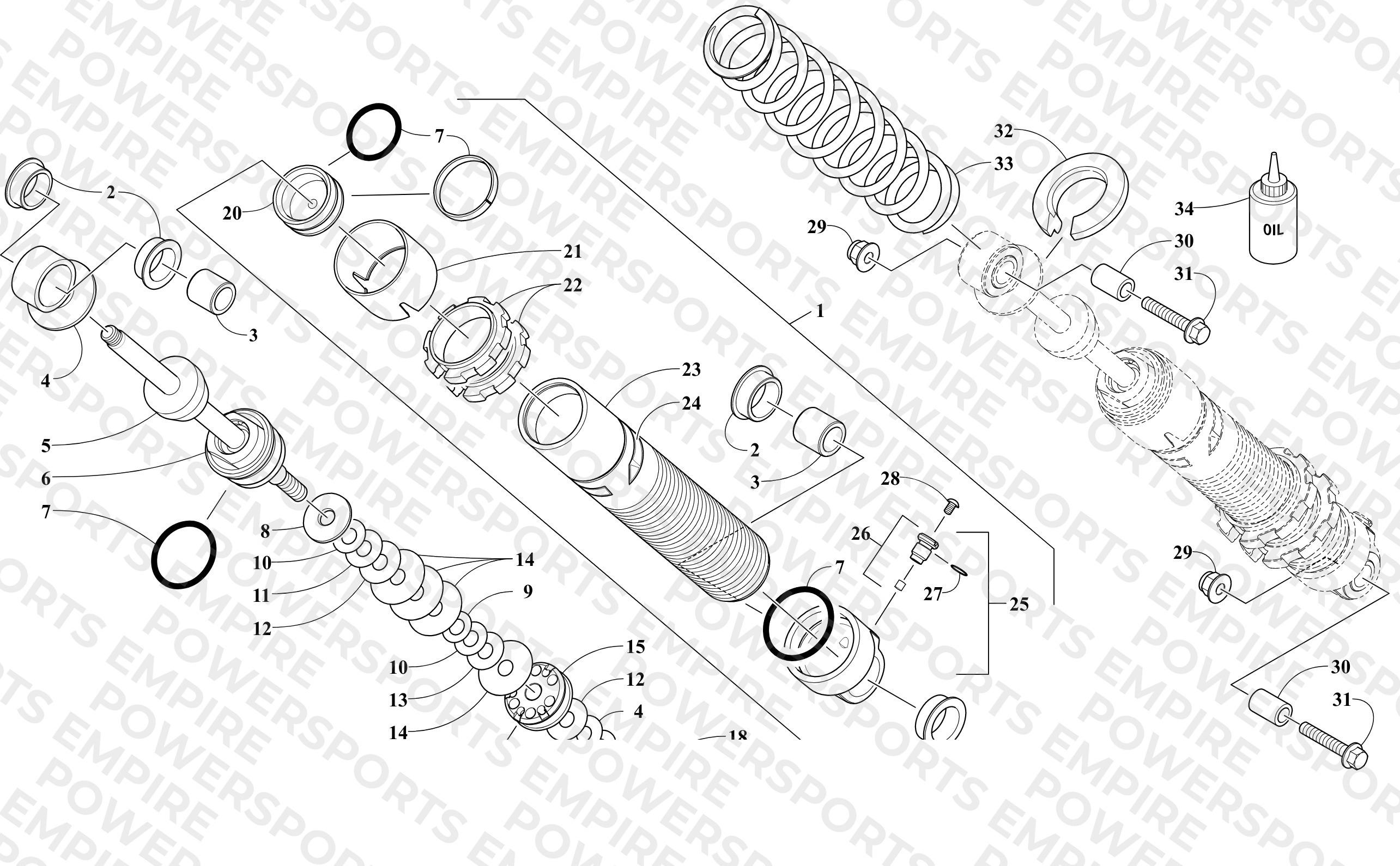 REAR SUSPENSION REAR ARM SHOCK ABSORBER