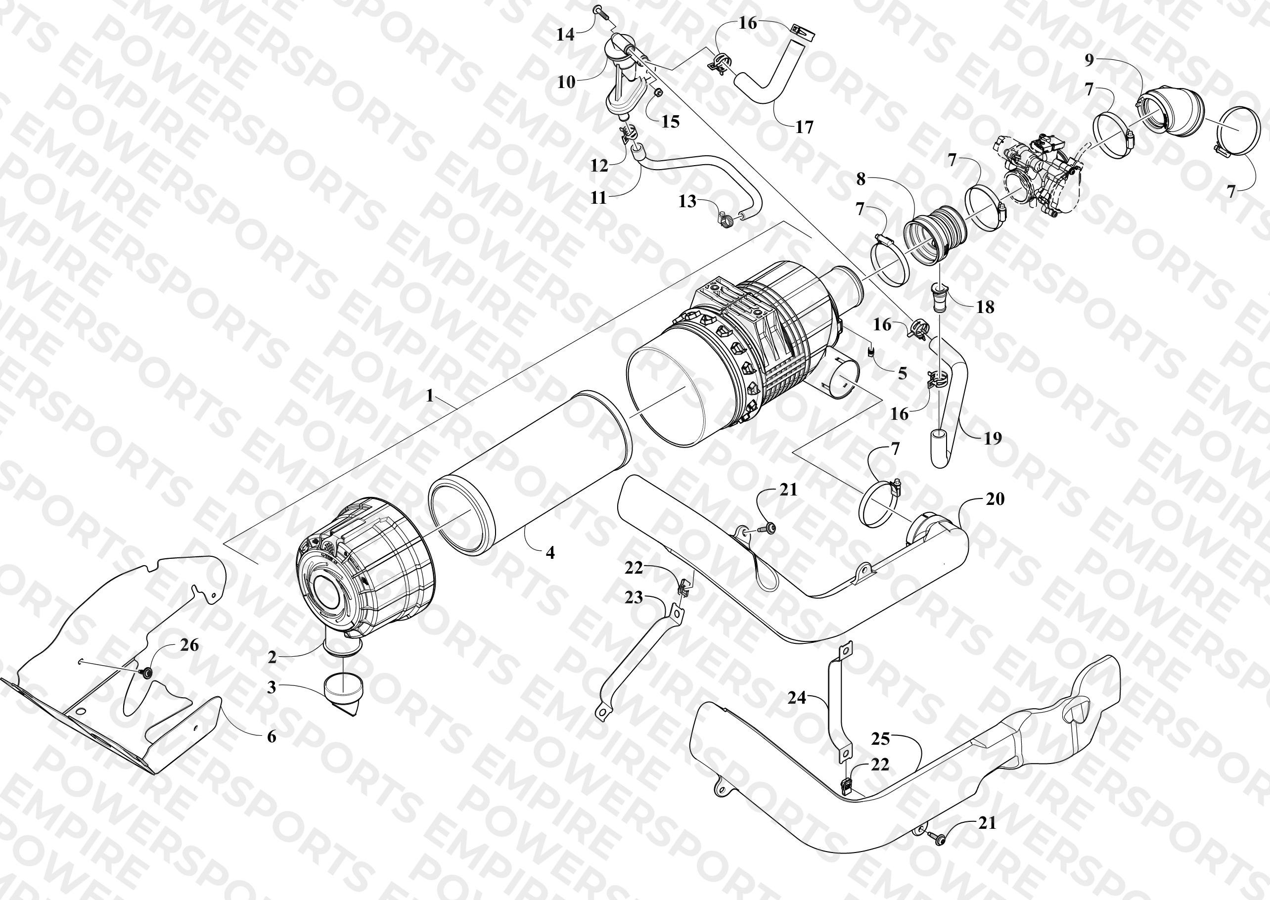 AIR INTAKE AND BELT COOLING ASSEMBLY