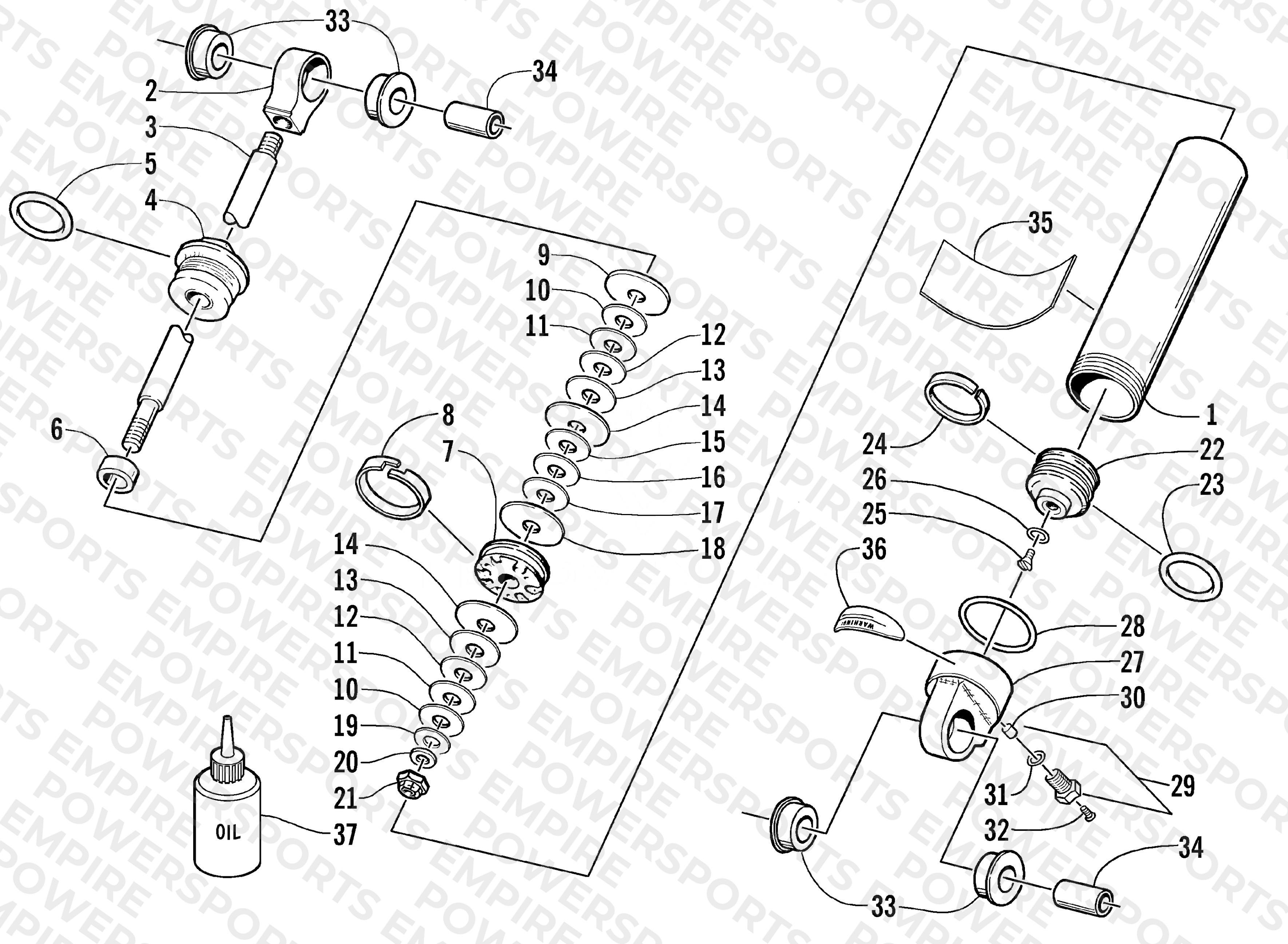 REAR SUSPENSION REAR ARM SHOCK ABSORBER