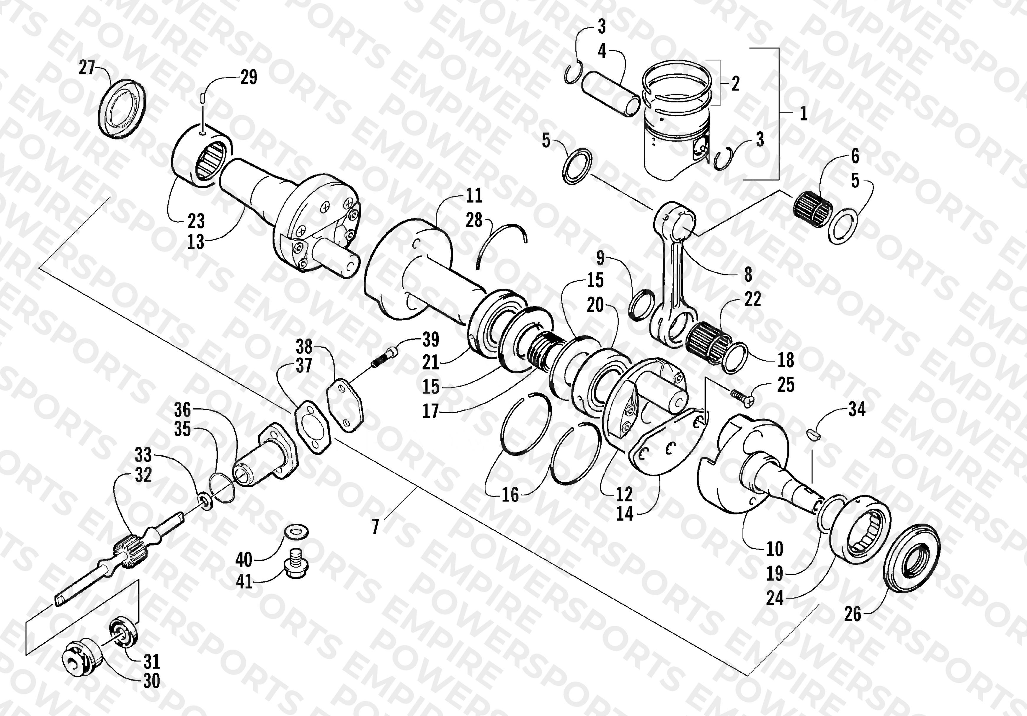 PISTON AND CRANKSHAFT ASSEMBLY