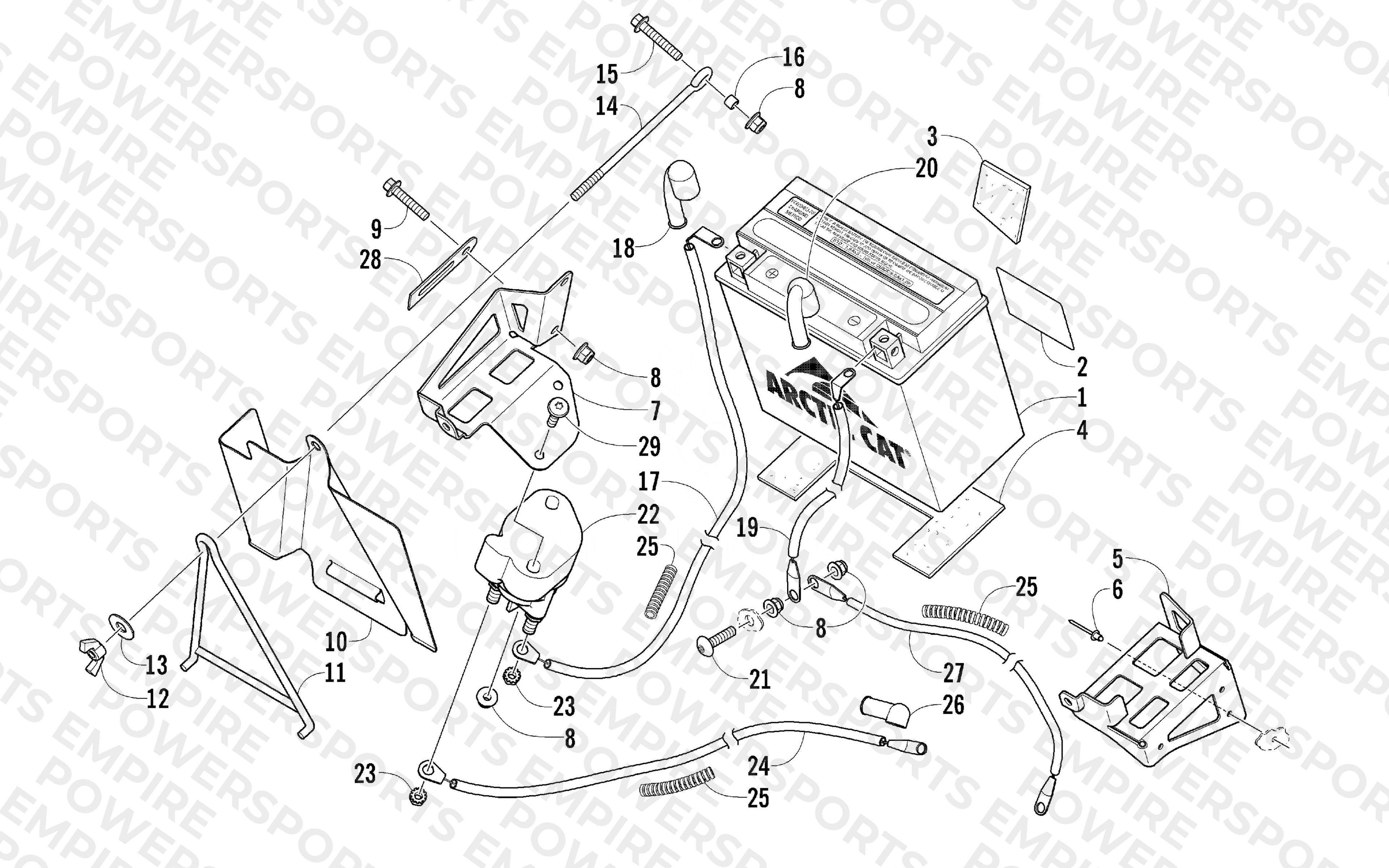 BATTERY AND TRAY ASSEMBLY