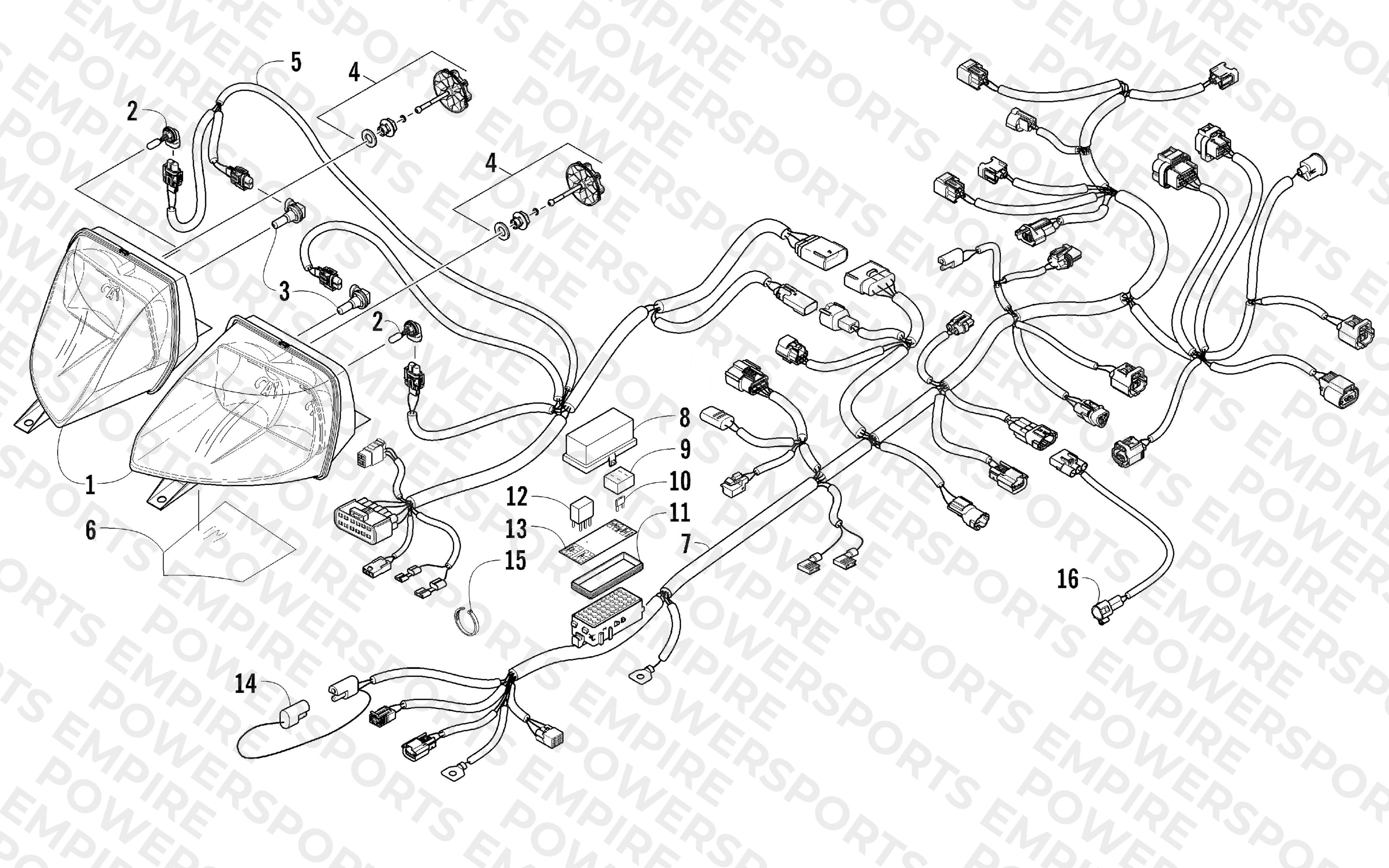 HEADLIGHT AND WIRING ASSEMBLIES