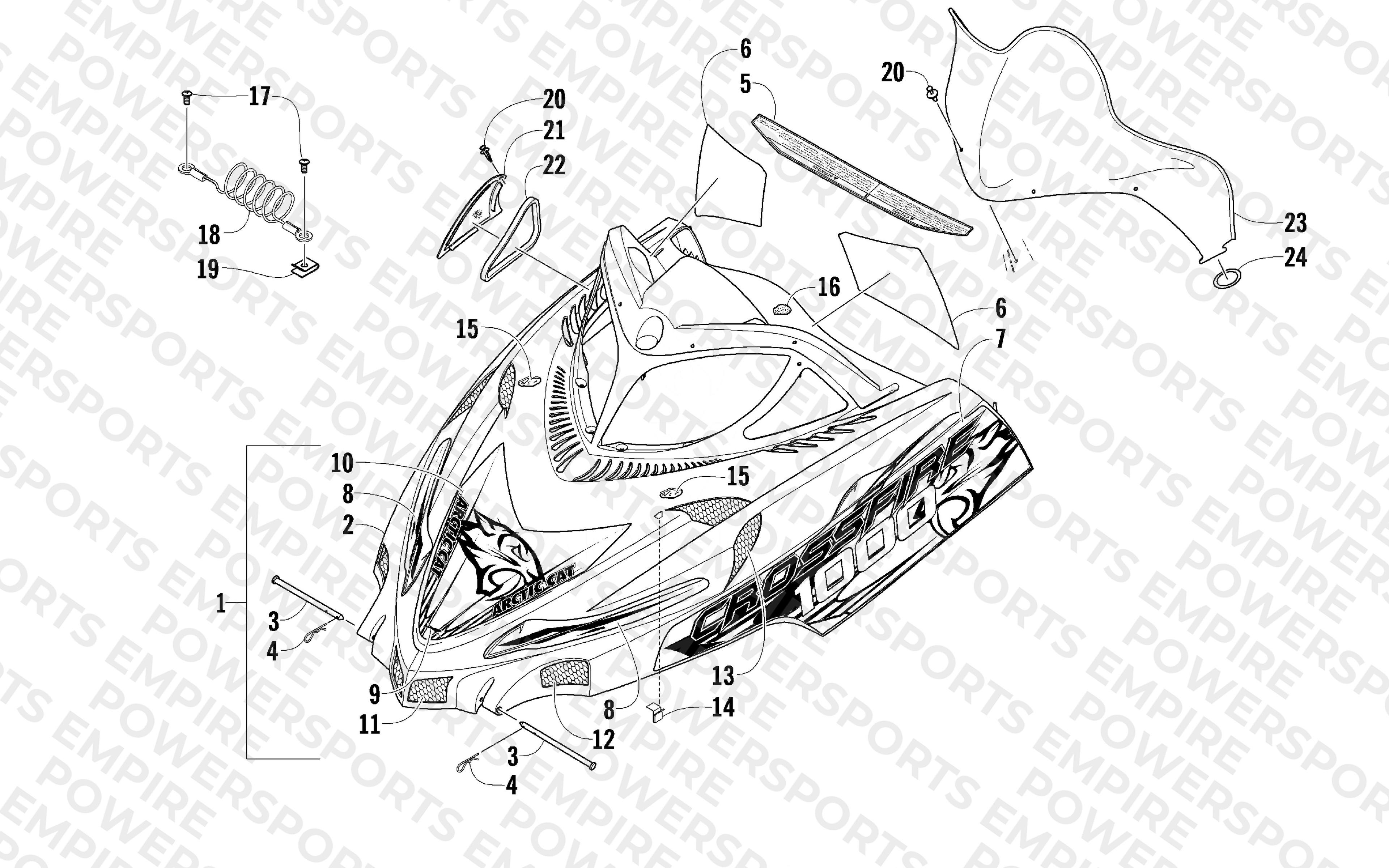 HOOD AND WINDSHIELD ASSEMBLY