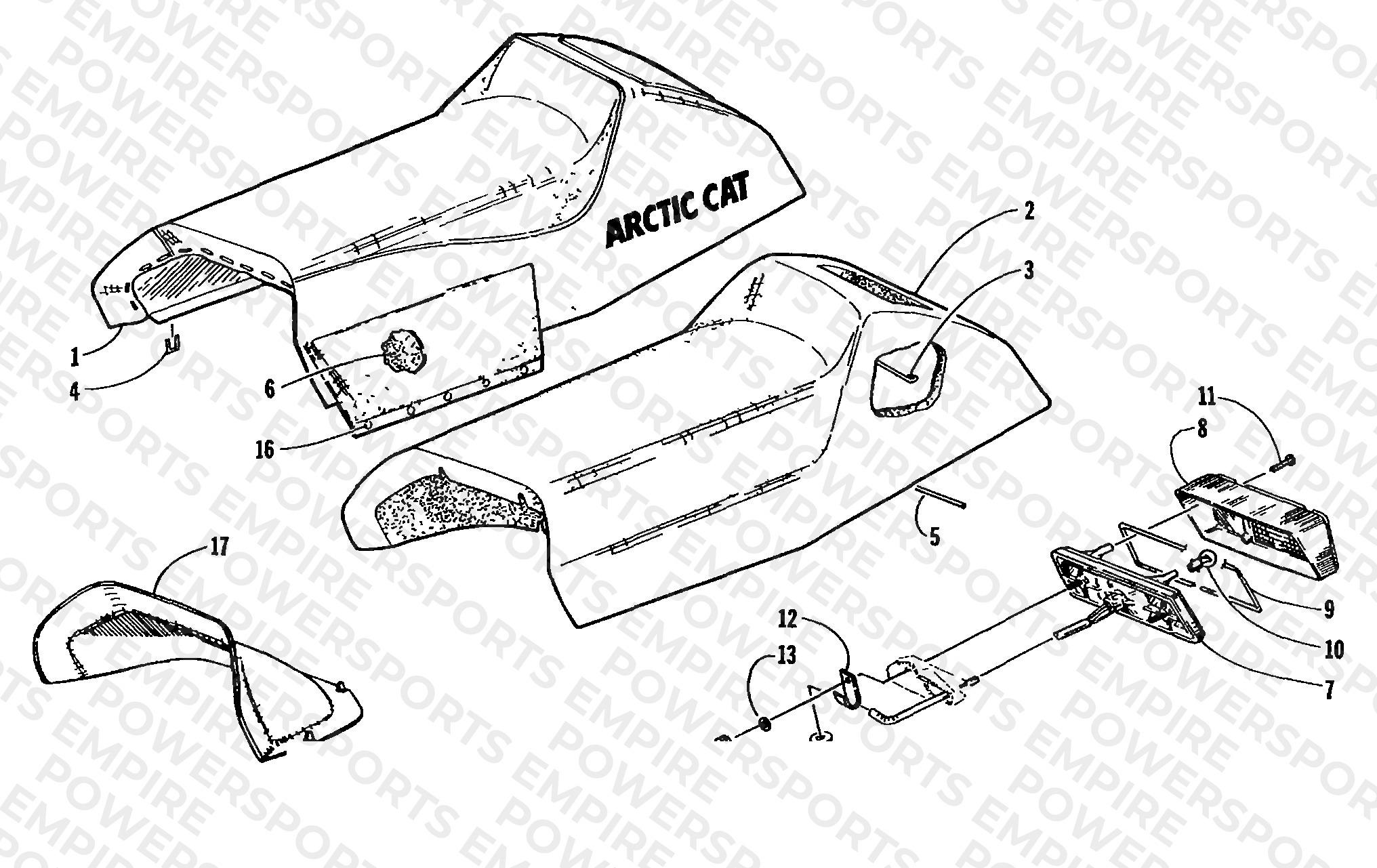 SEAT AND TAILLIGHT ASSEMBLY