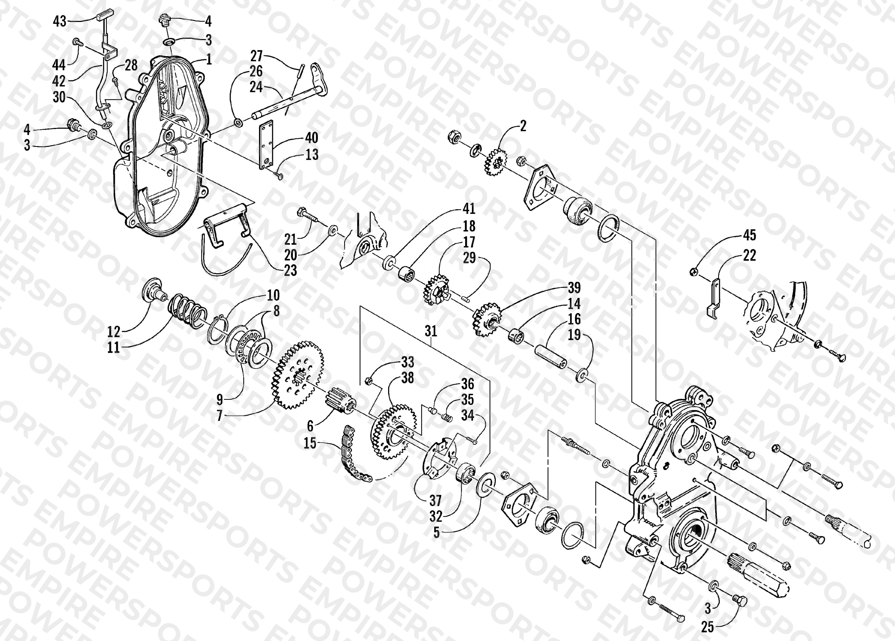 DRIVE/REVERSE DROPCASE ASSEMBLY (Optional)