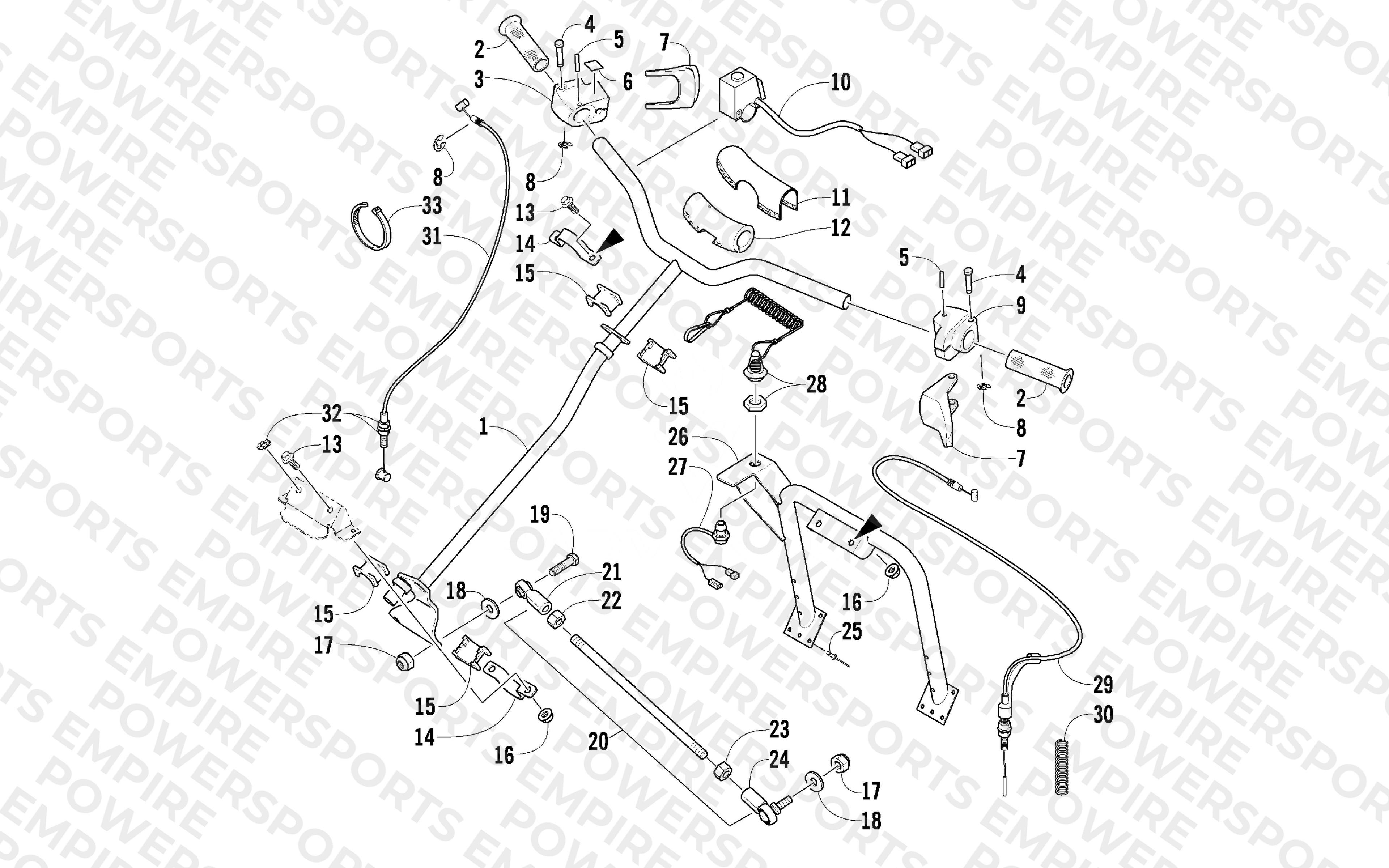STEERING POST AND TIE ROD ASSEMBLY