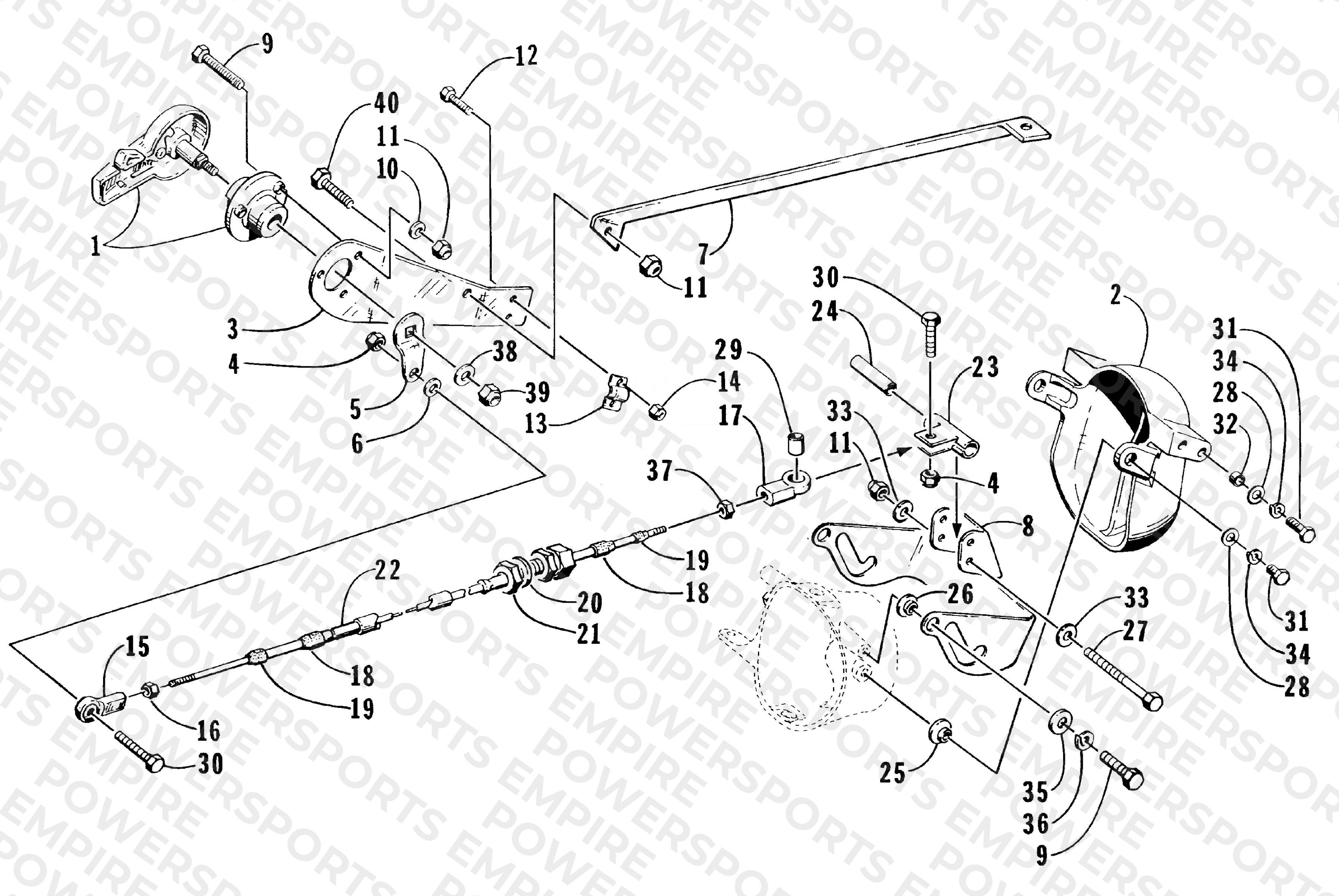 REVERSE DEFLECTOR AND LEVER ASSEMBLY