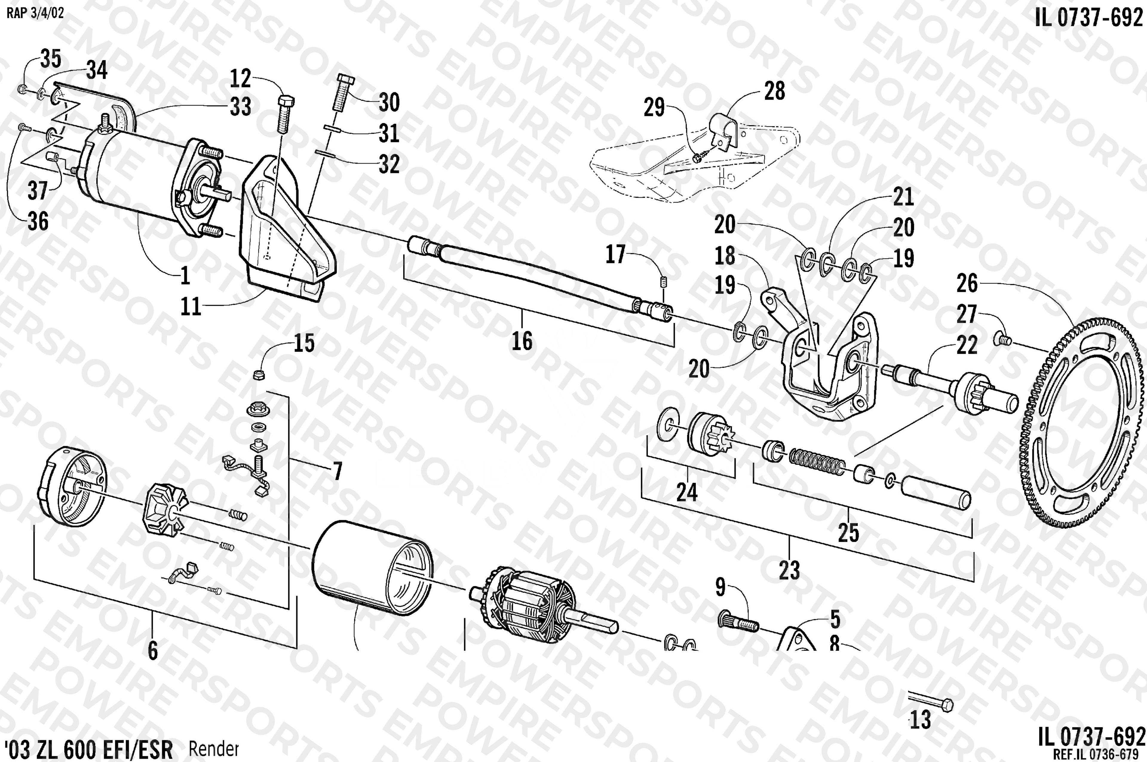 FLEX-DRIVE STARTER MOTOR ASSEMBLY