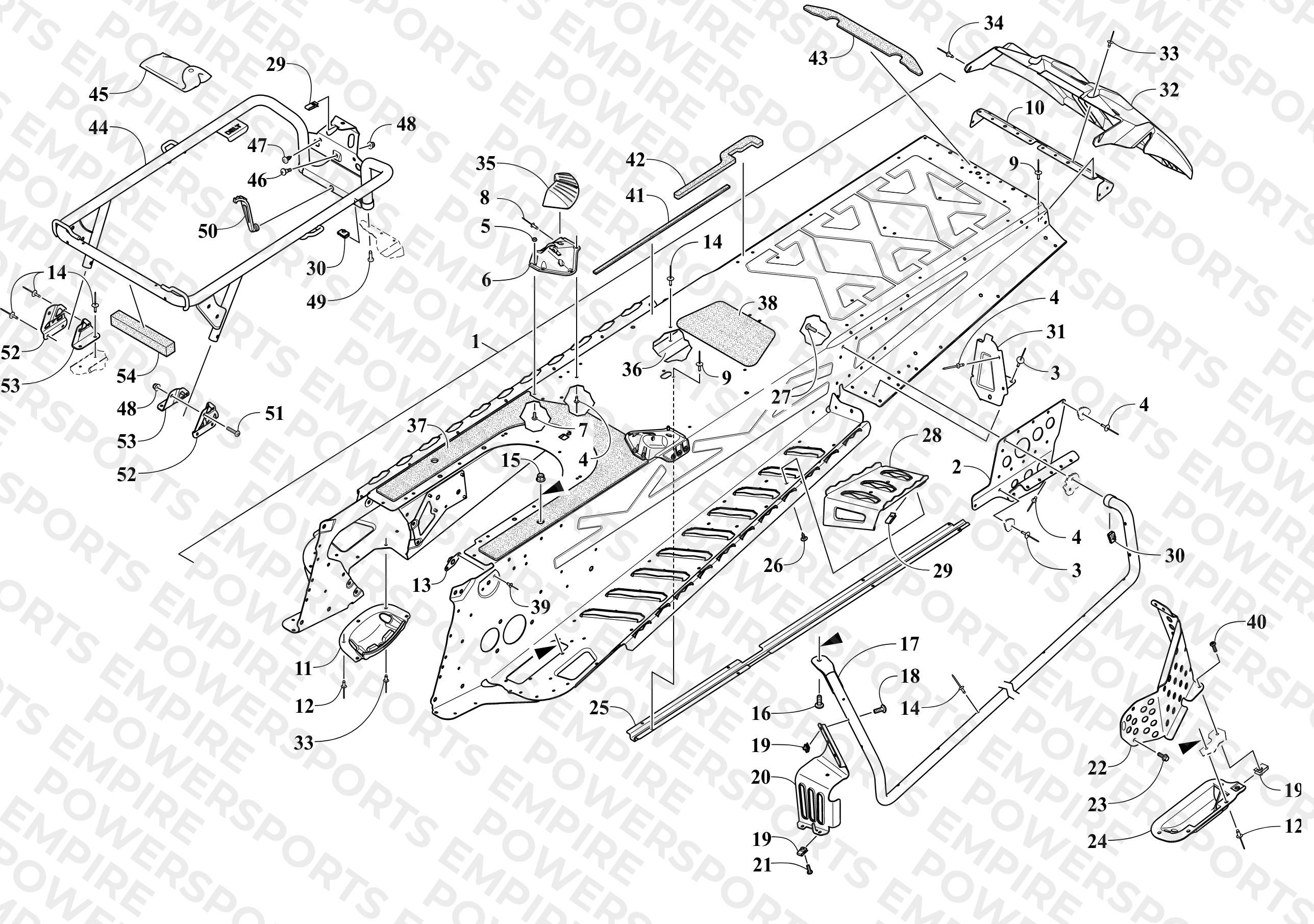TUNNEL AND REAR RACK ASSEMBLY