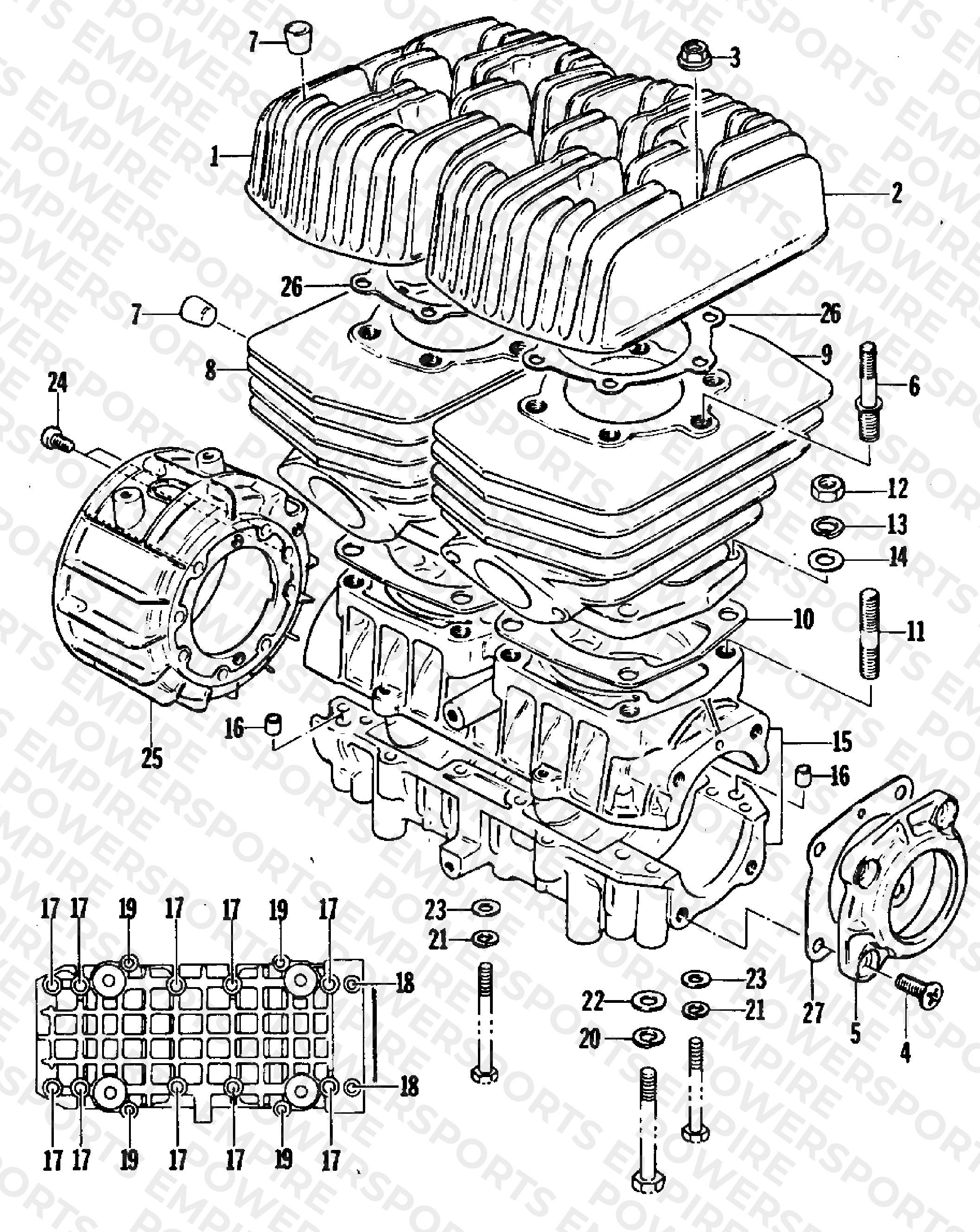 CRANKCASE AND CYLINDER