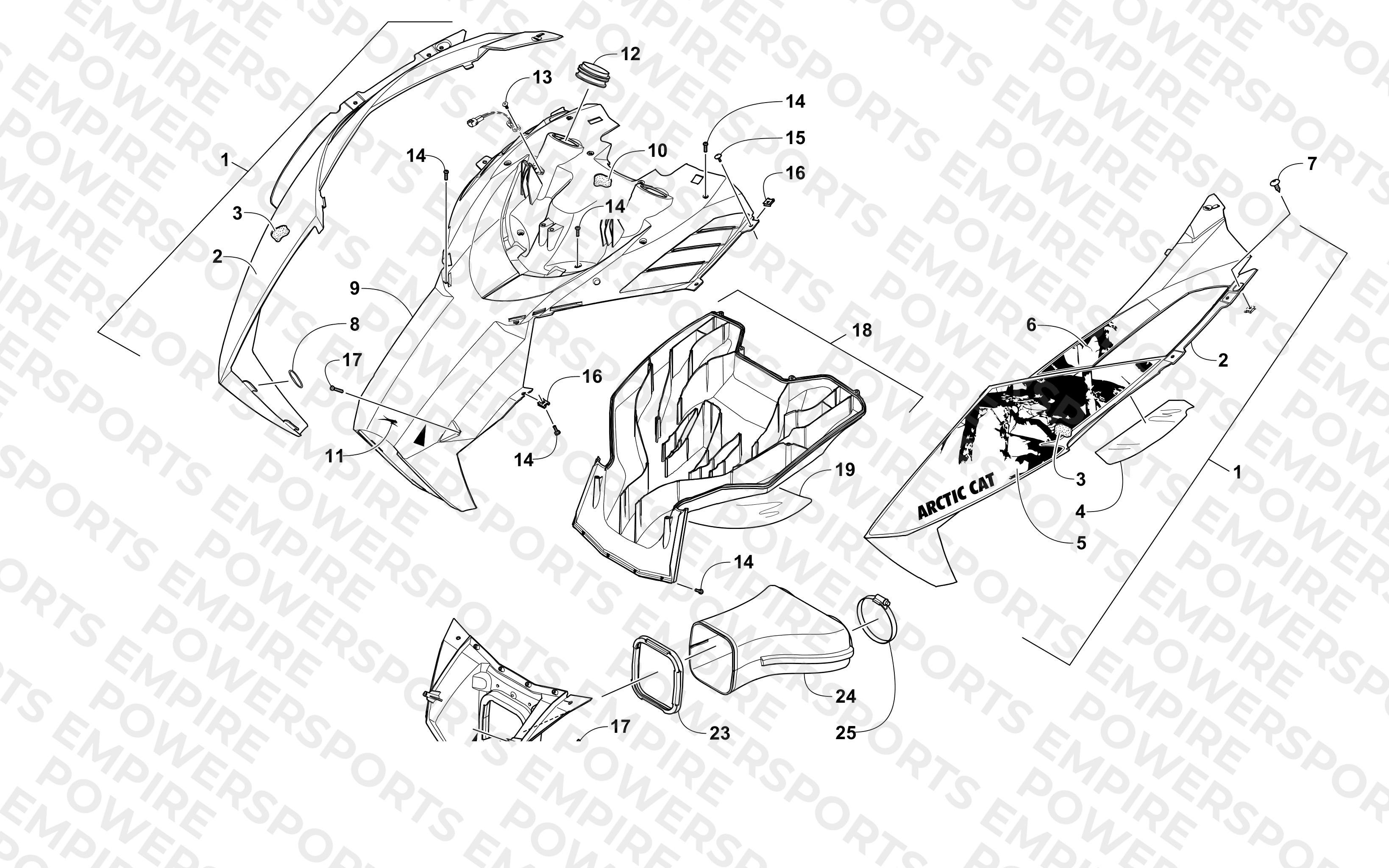 HOOD AND AIR INTAKE ASSEMBLY