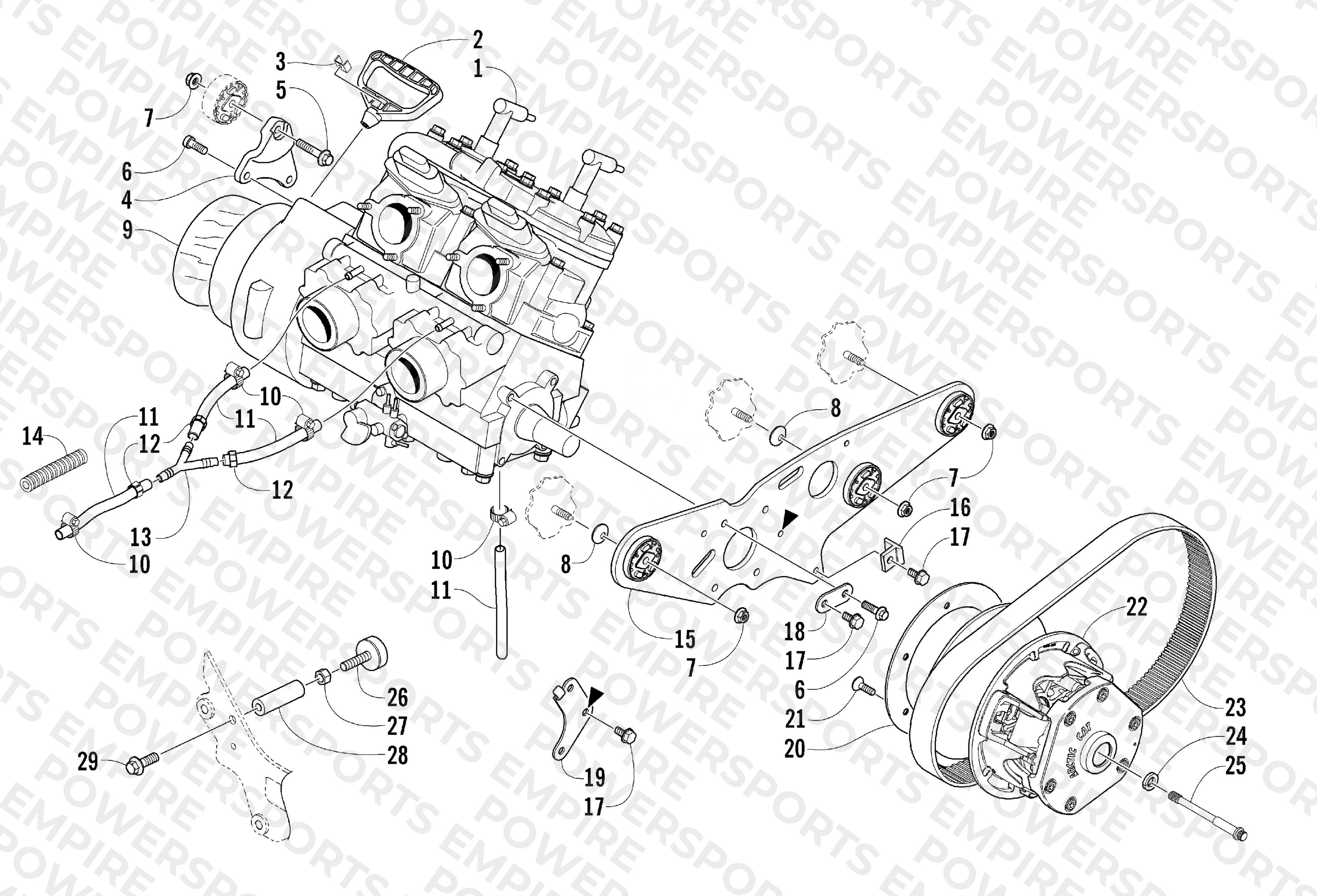 ENGINE AND RELATED PARTS