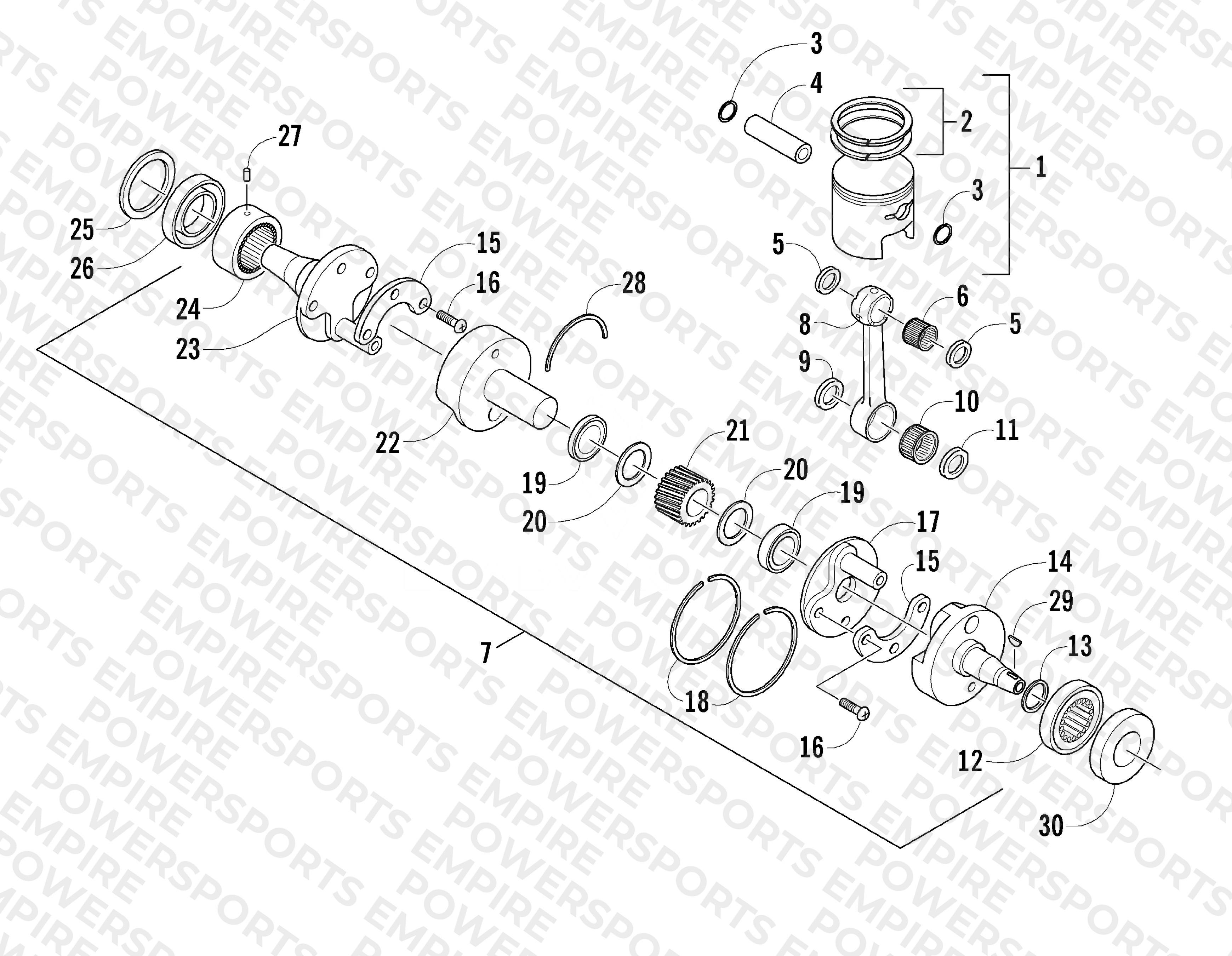 PISTON AND CRANKSHAFT