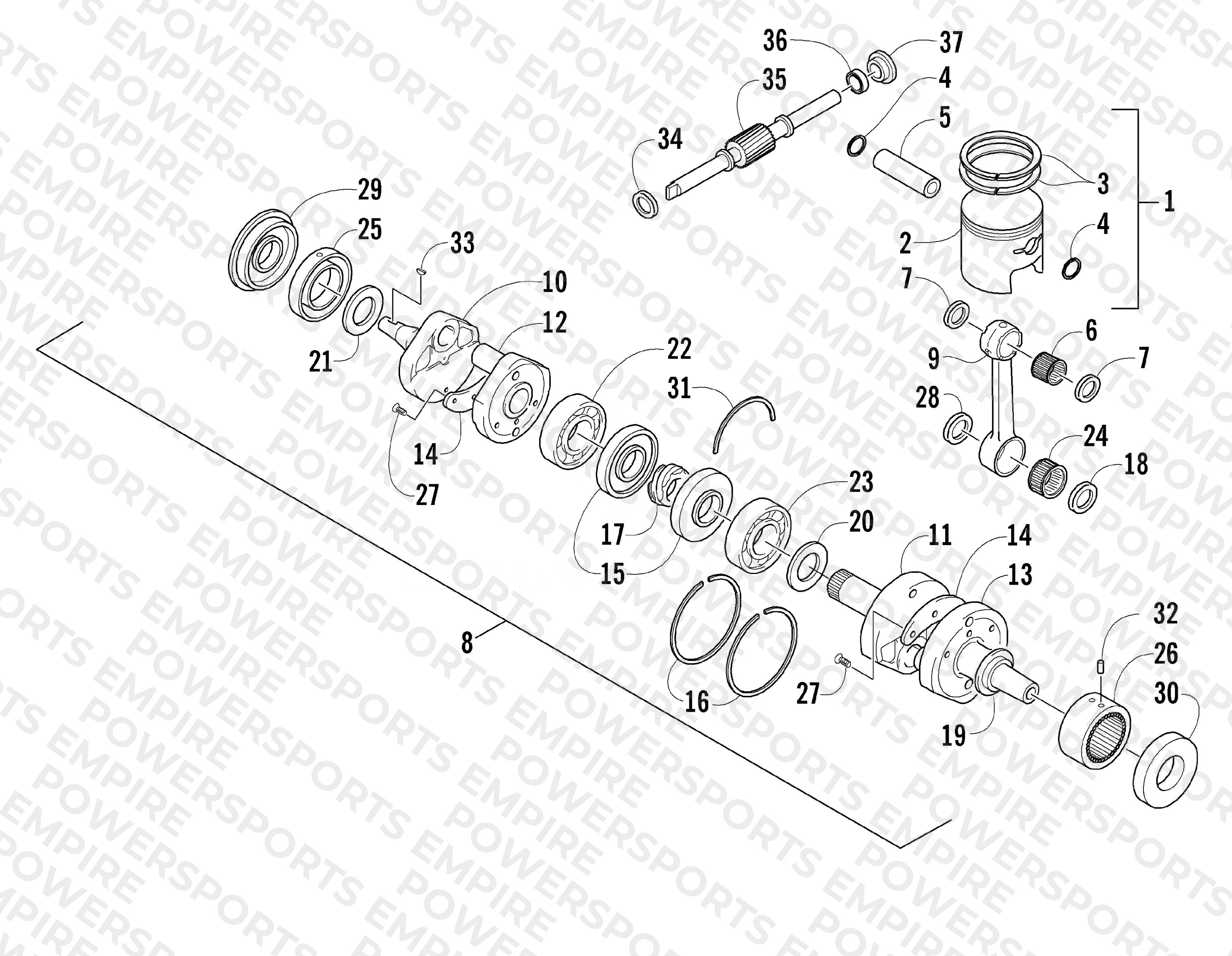 PISTON AND CRANKSHAFT
