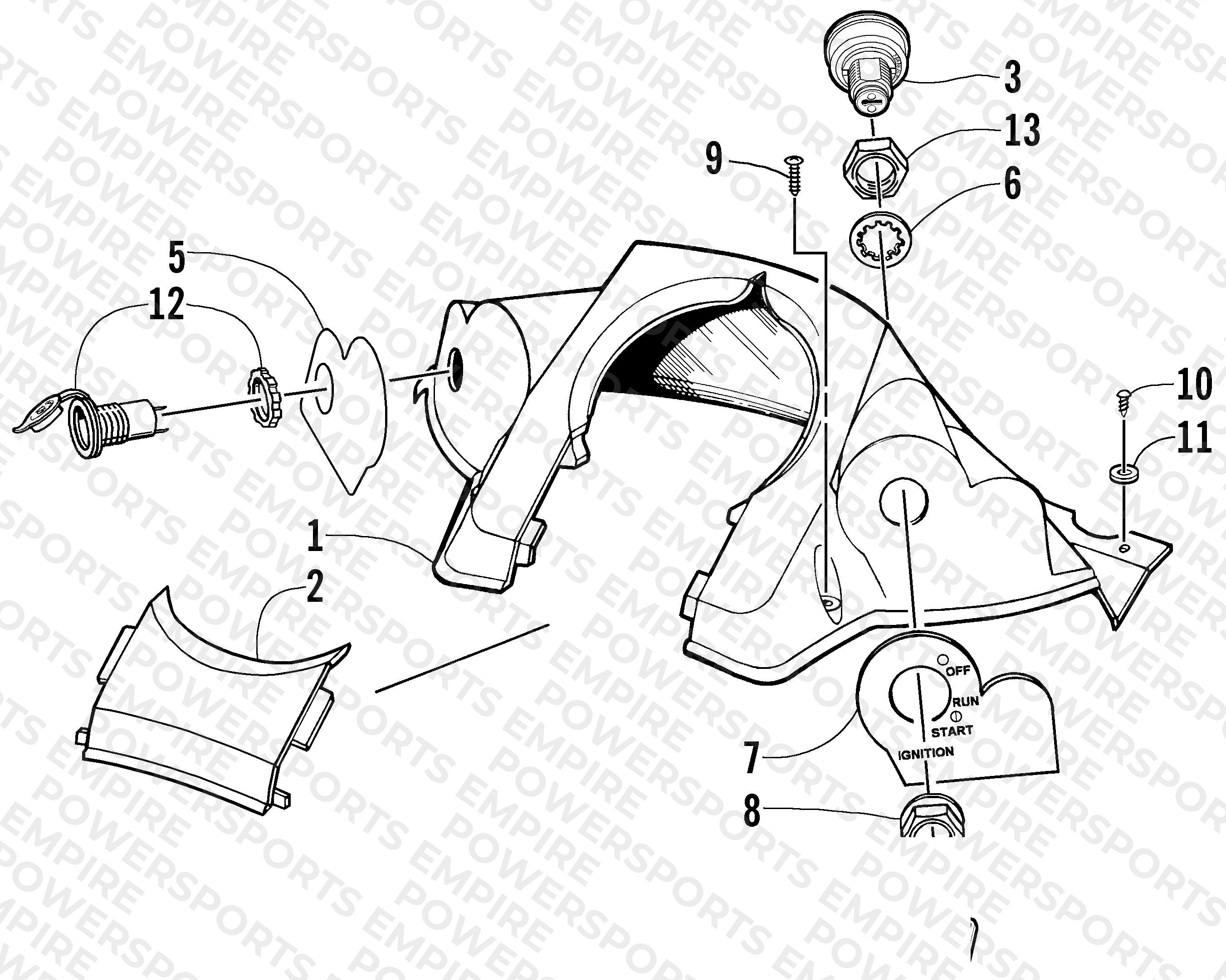 CONSOLE AND SWITCH ASSEMBLY