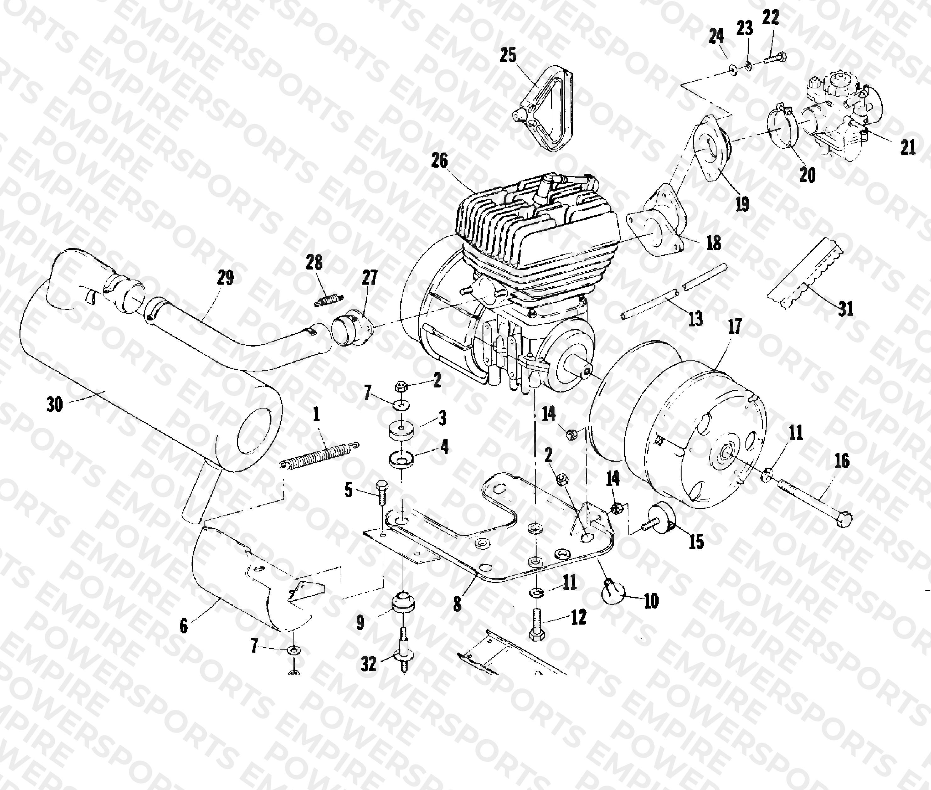 ENGINE AND RELATED PARTS
