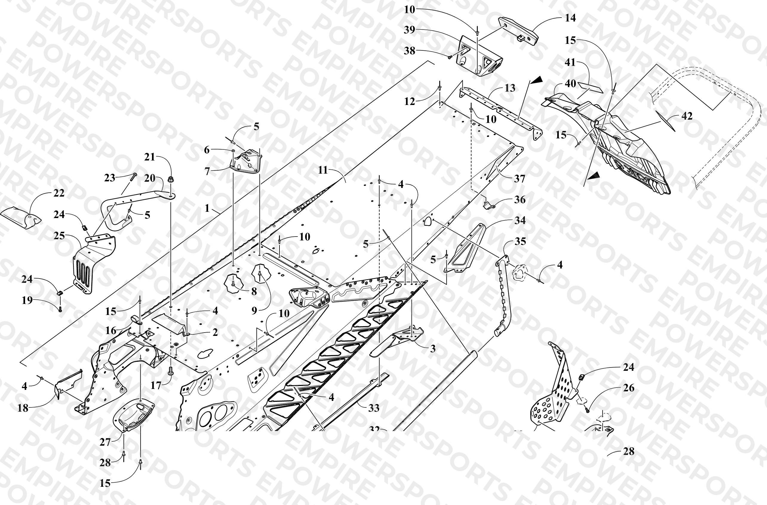 TUNNEL AND SNOWFLAP ASSEMBLY