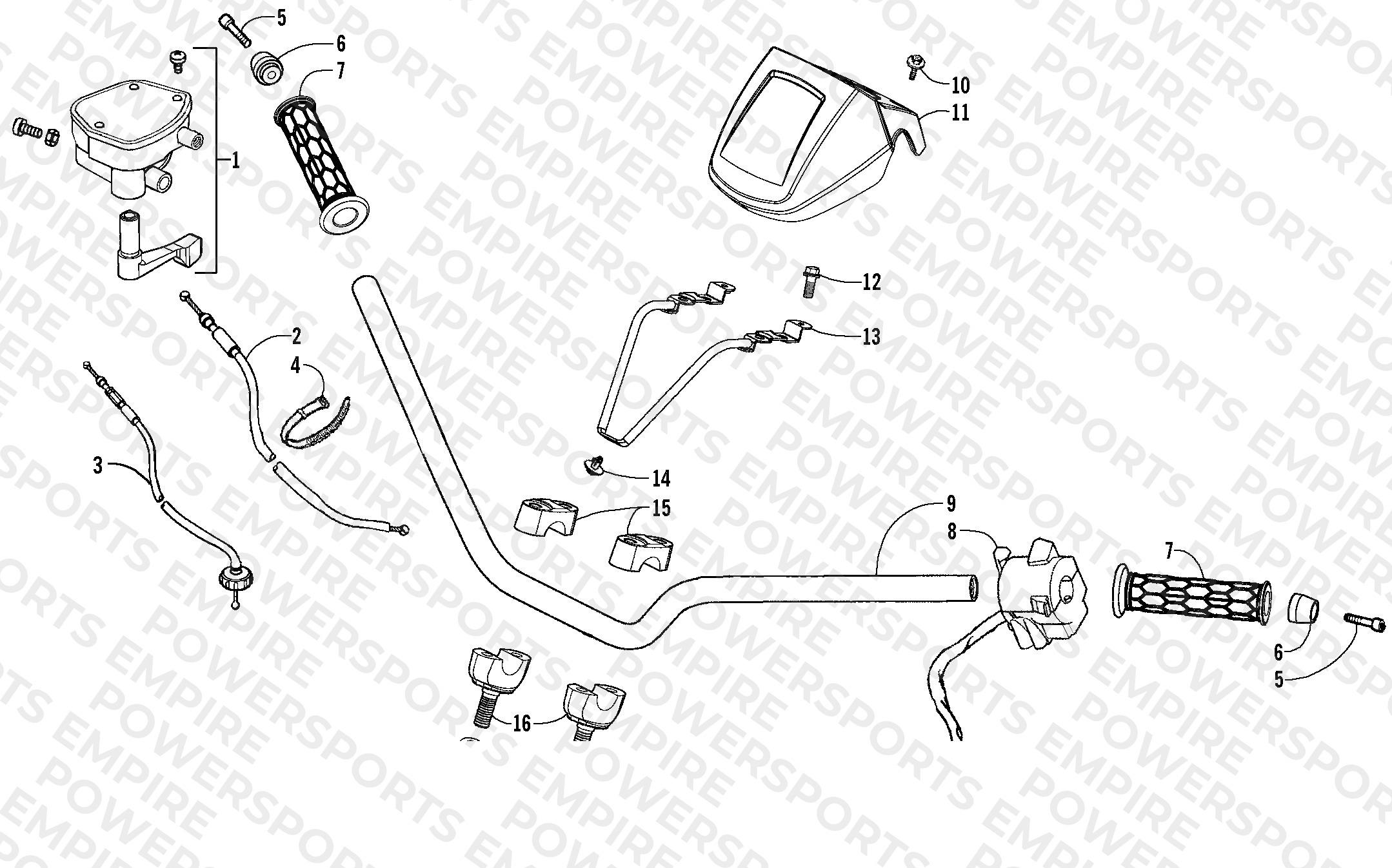 HANDLEBAR AND CONTROLS ASSEMBLY