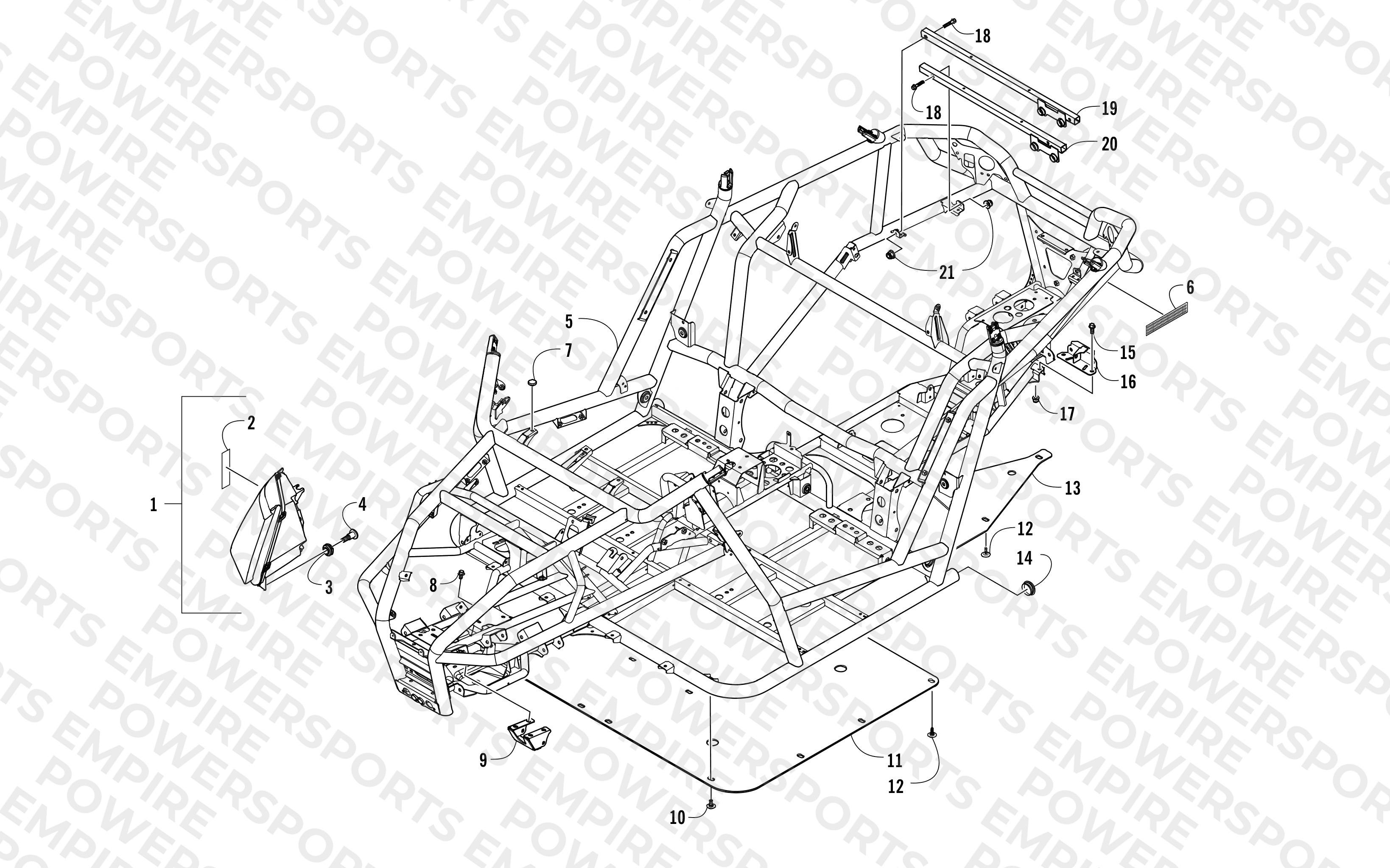 FRAME, HEADLIGHTS, AND RELATED PARTS
