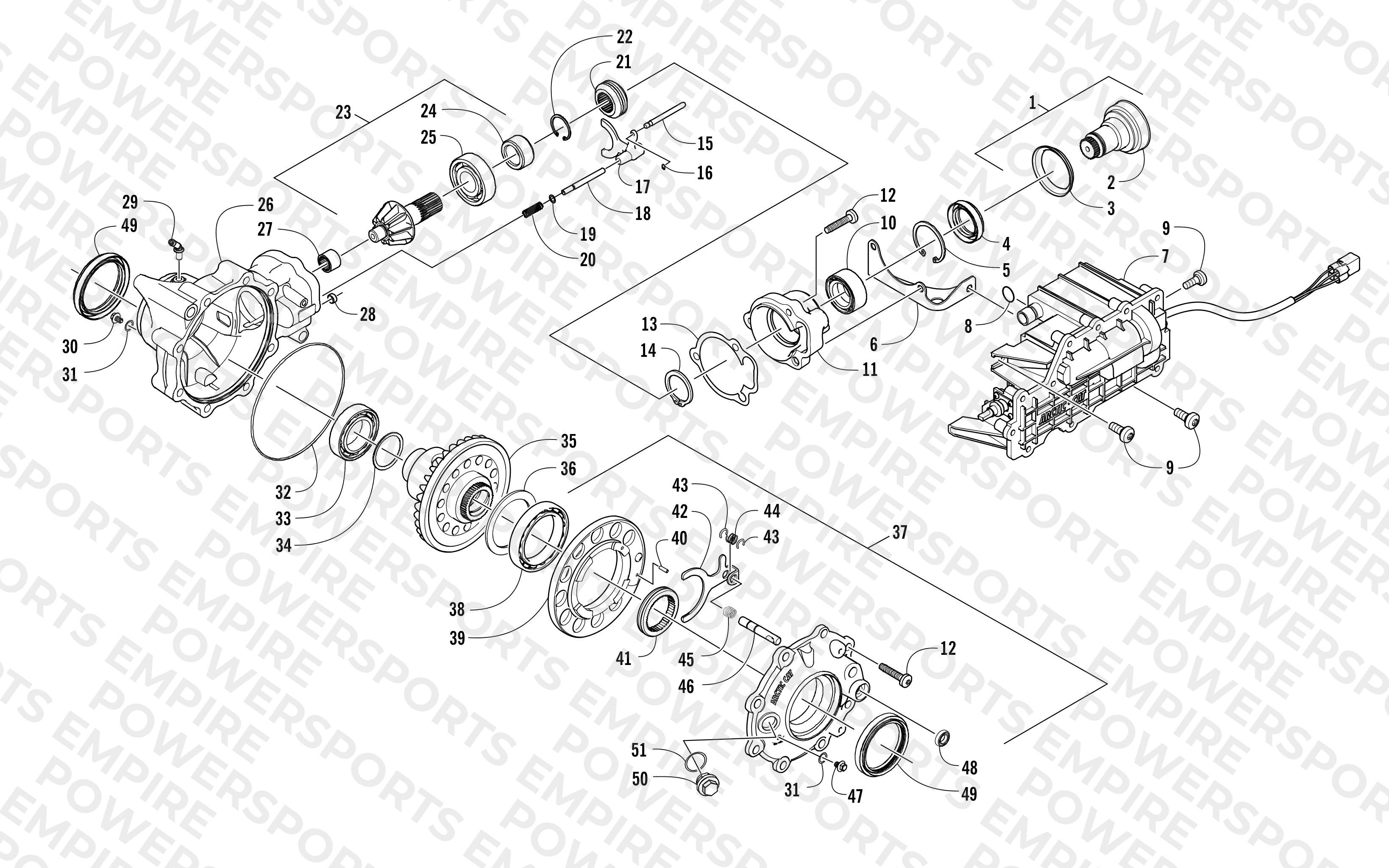 FRONT DRIVE GEARCASE ASSEMBLY