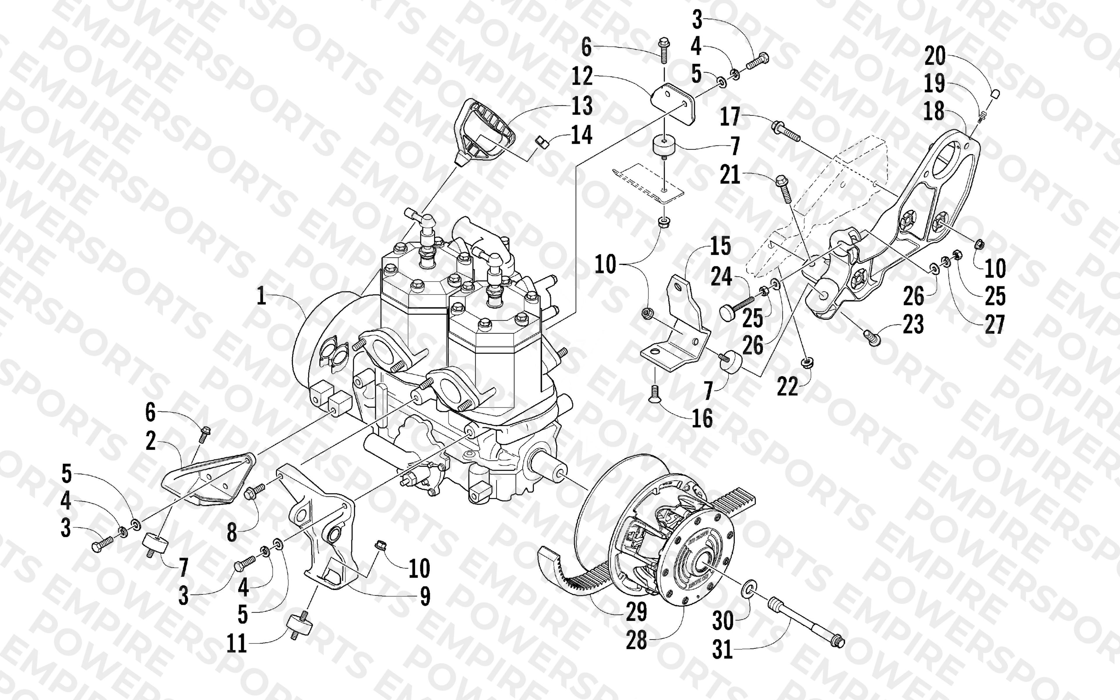 ENGINE AND RELATED PARTS