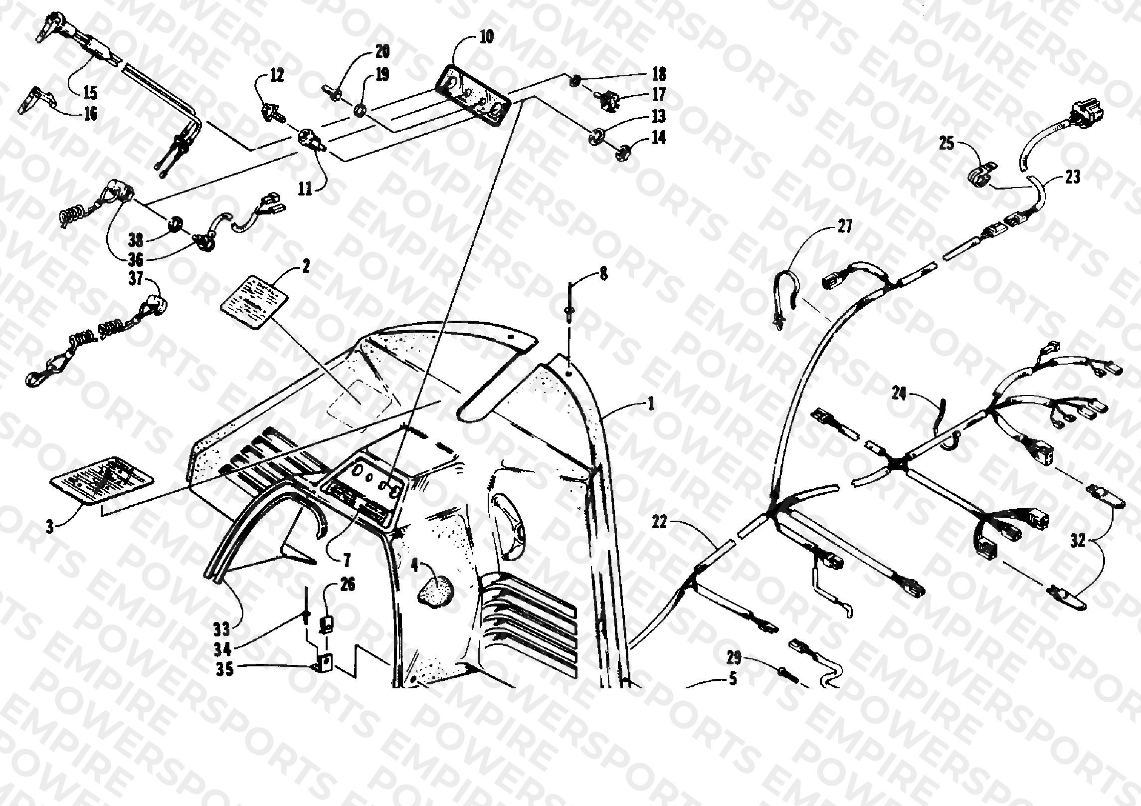 CONSOLE, SWITCHES, AND WIRING ASSEMBLIES